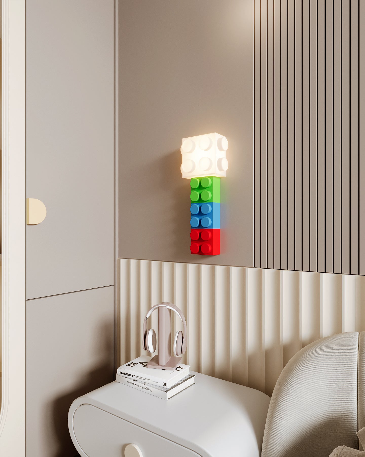 Dekoratif Renkli Blok Aplik Aydınlatma | ByLamp