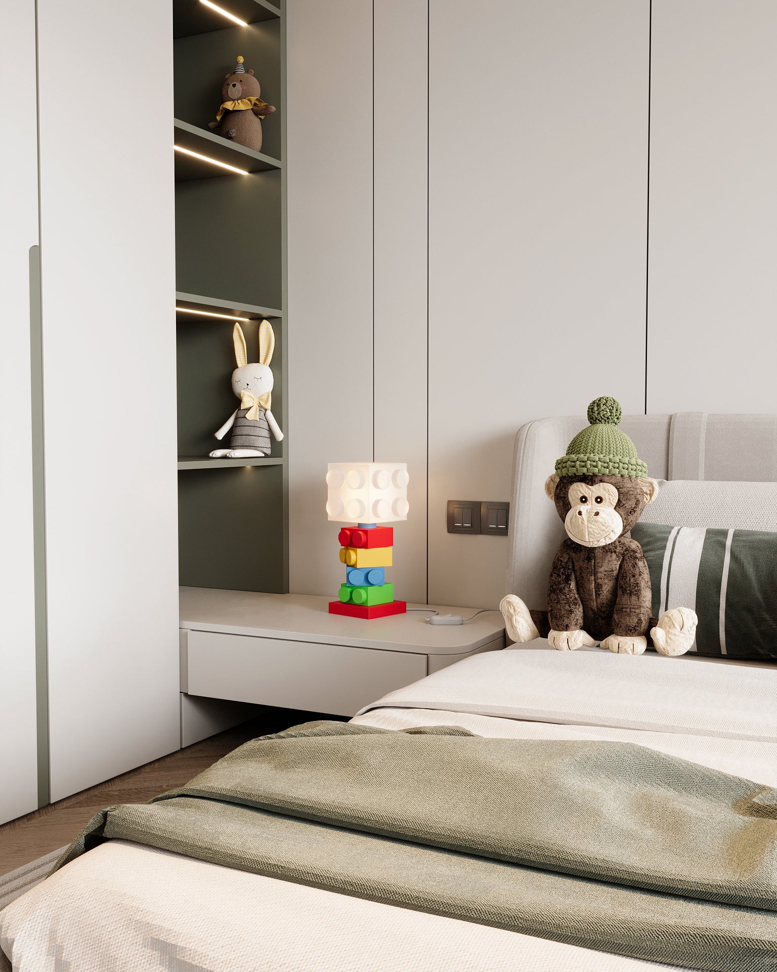 Renkli Blok Abajur Masa Lambası | ByLamp