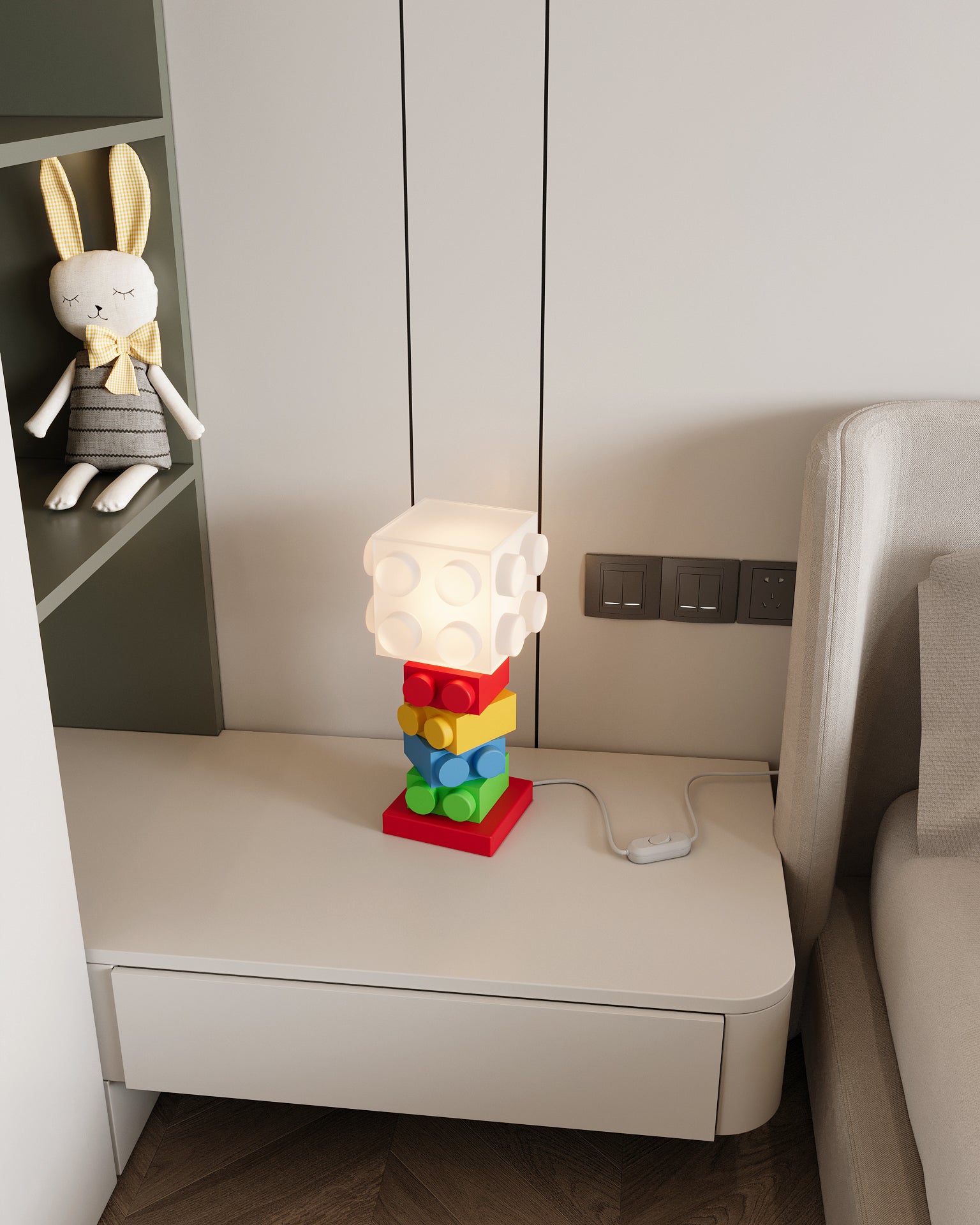 Renkli Blok Abajur Masa Lambası | ByLamp