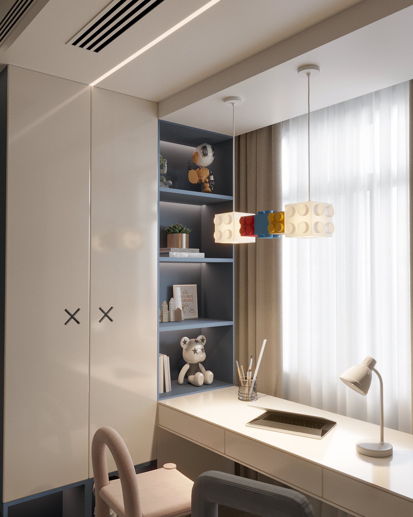 Renkli Blok Yatay Sarkıt Aydınlatma | ByLamp