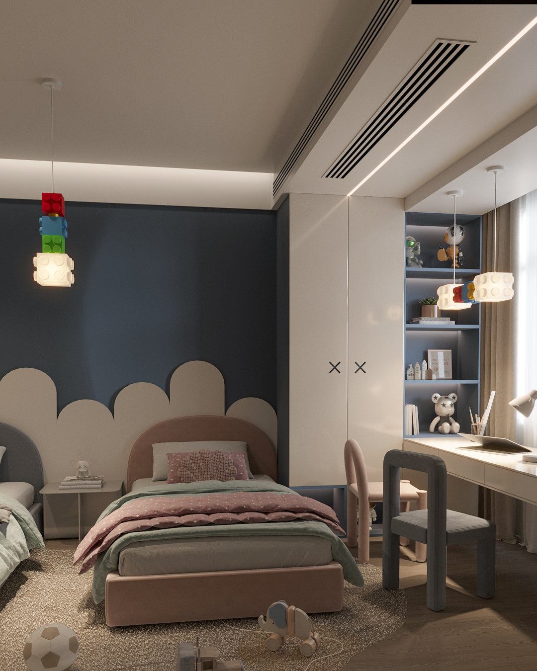 Renkli Blok Yatay Sarkıt Aydınlatma | ByLamp