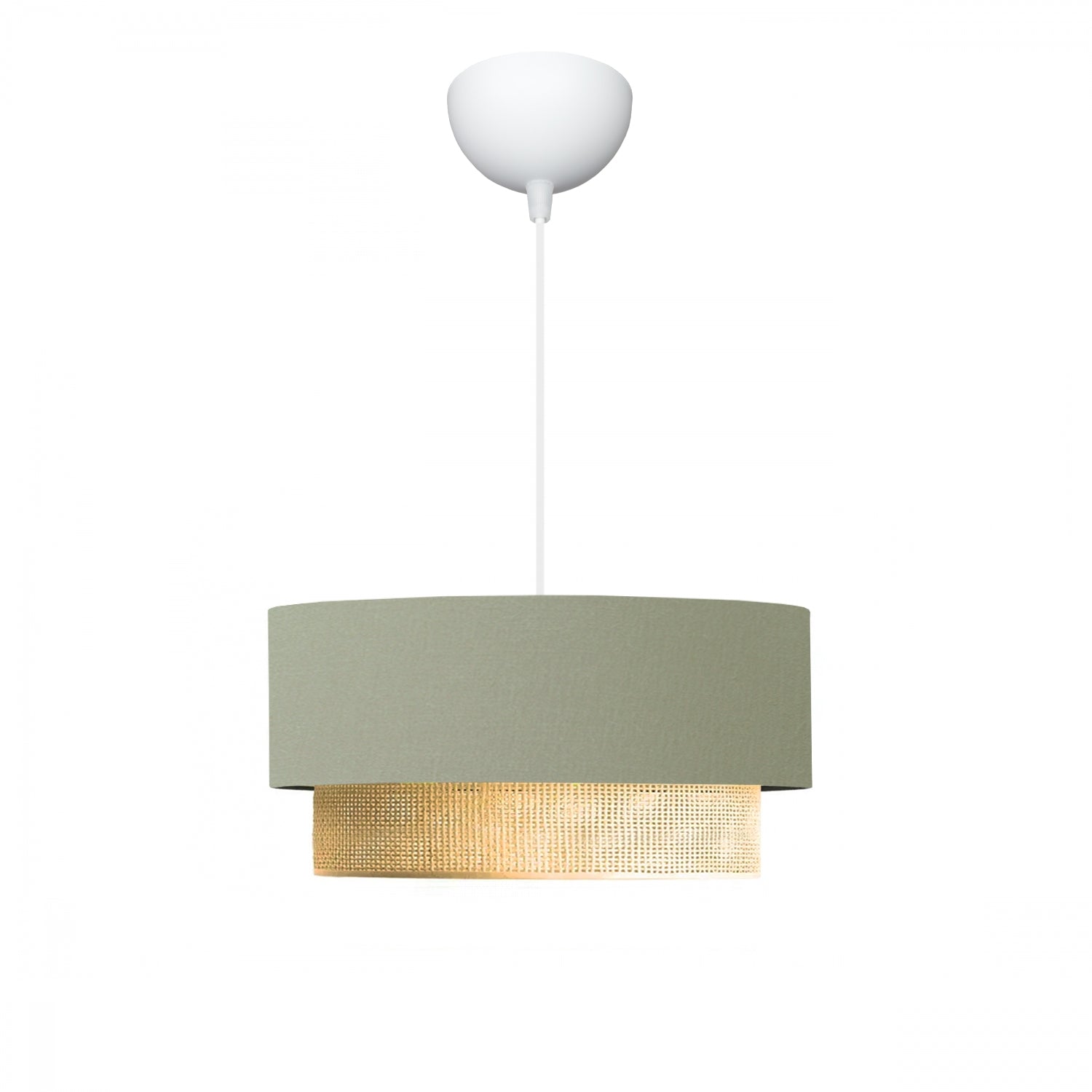 Bohem Serisi Yeşil Kumaş Sarkıt Avize | ByLamp