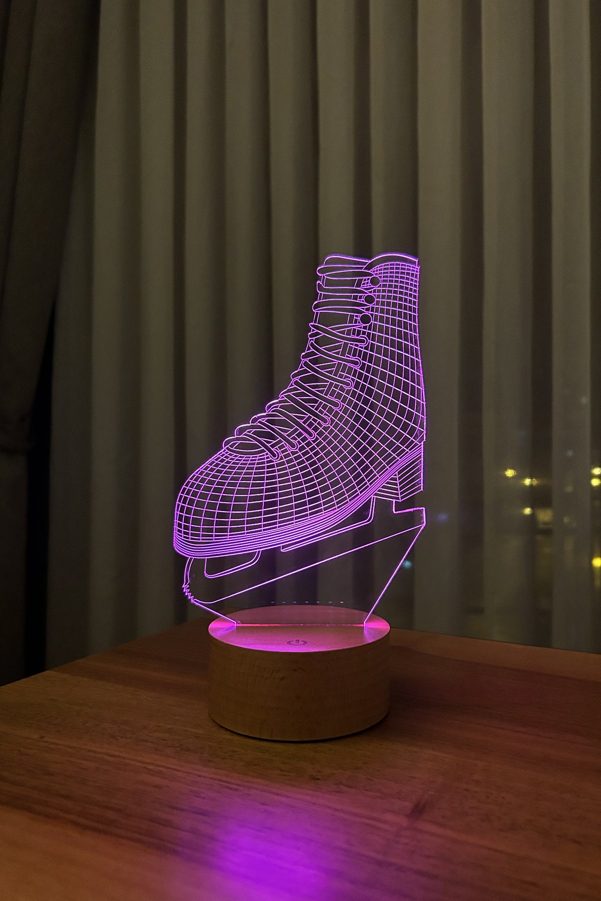 3D ice skating lamp