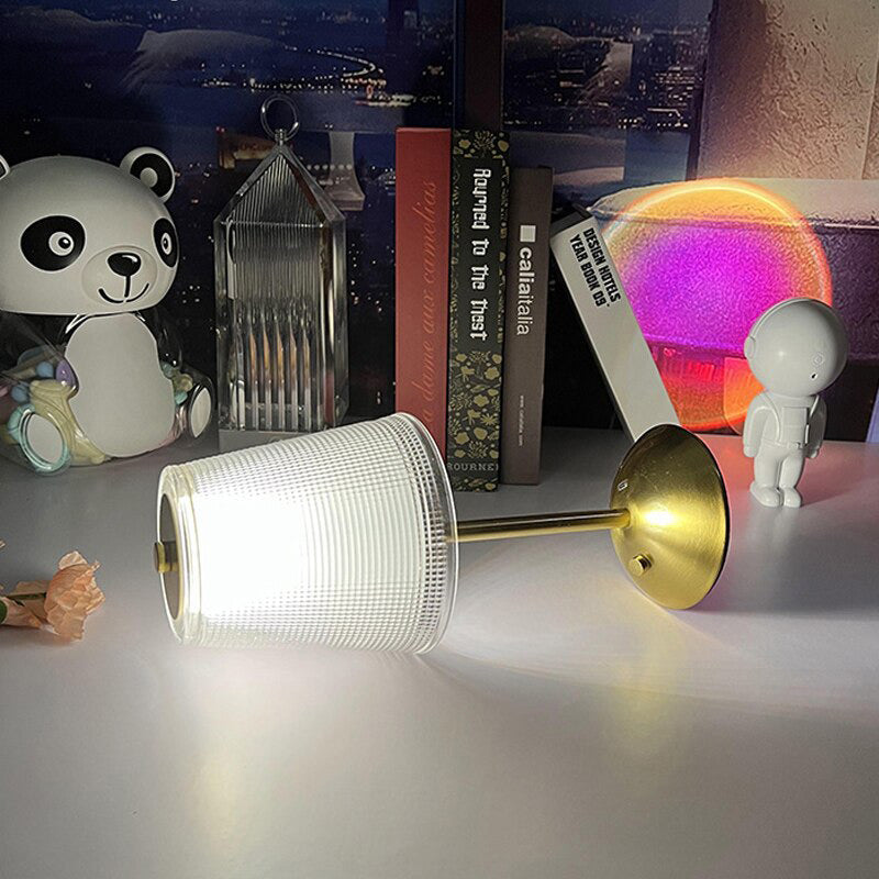 Frosted Glass Crystal Table Lamp Touch 3 Light Color Dimmable