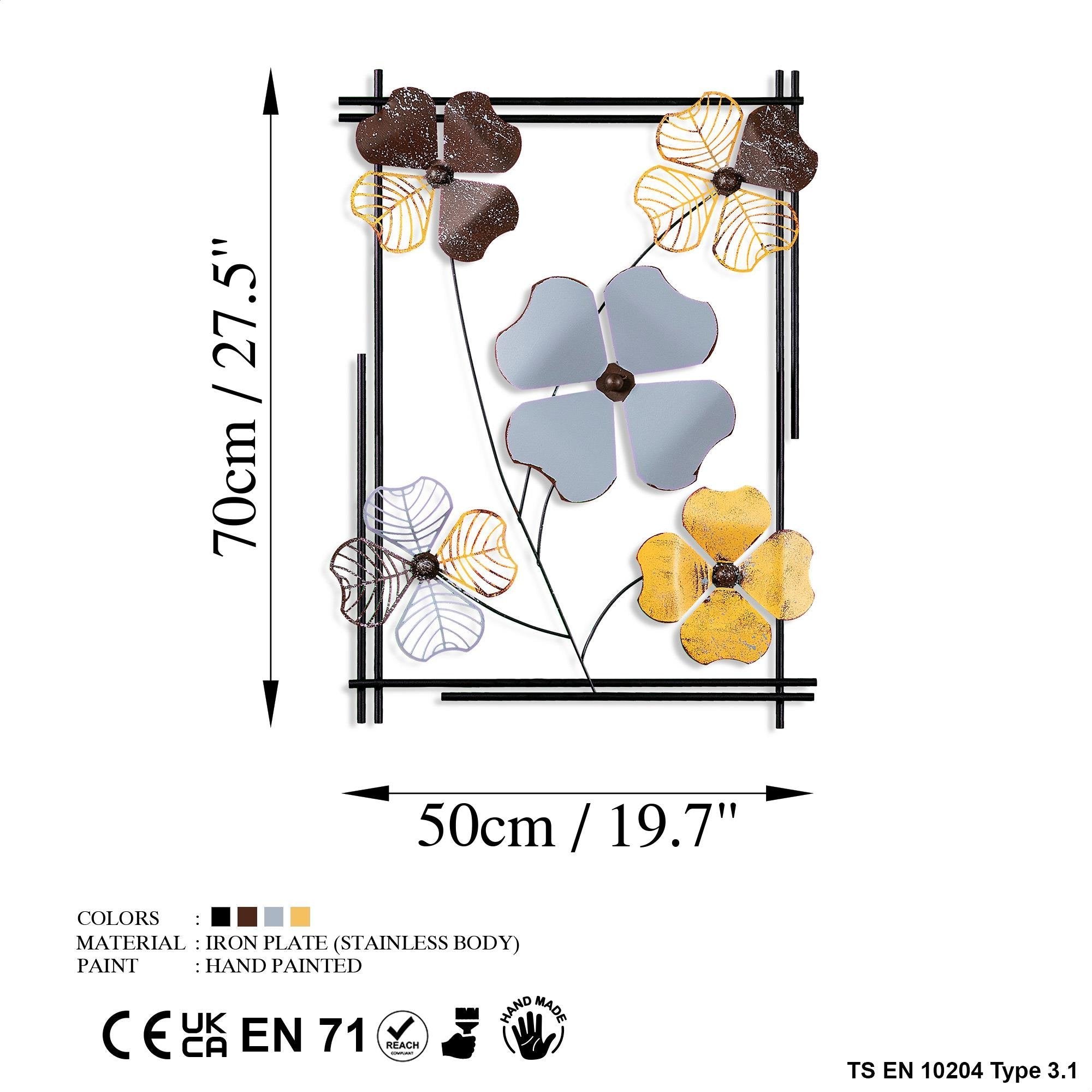 BYS-001-B Dekoratif Metal Duvar Tablosu | ByLamp