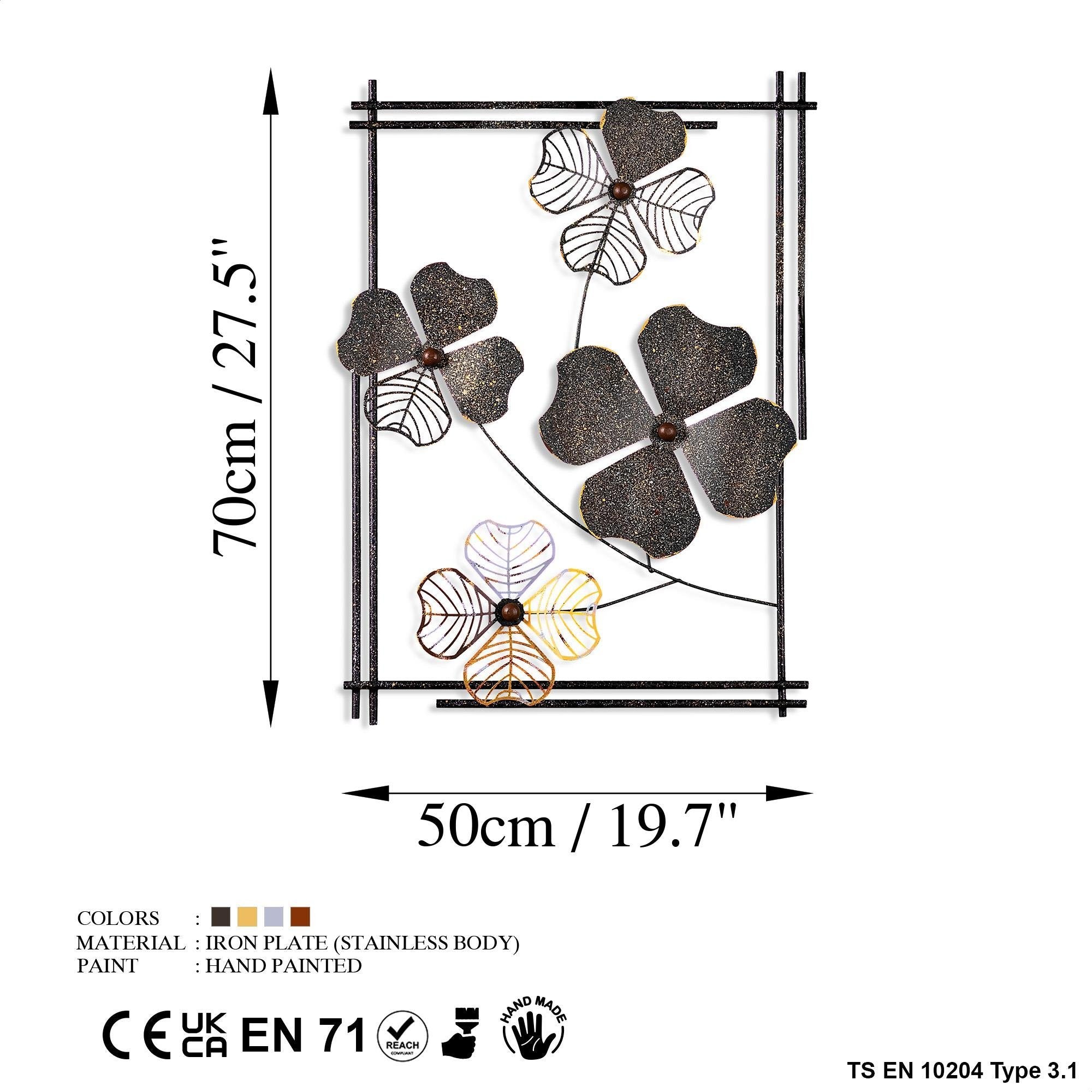 BYS-003-A Dekoratif Metal Duvar Tablosu | ByLamp