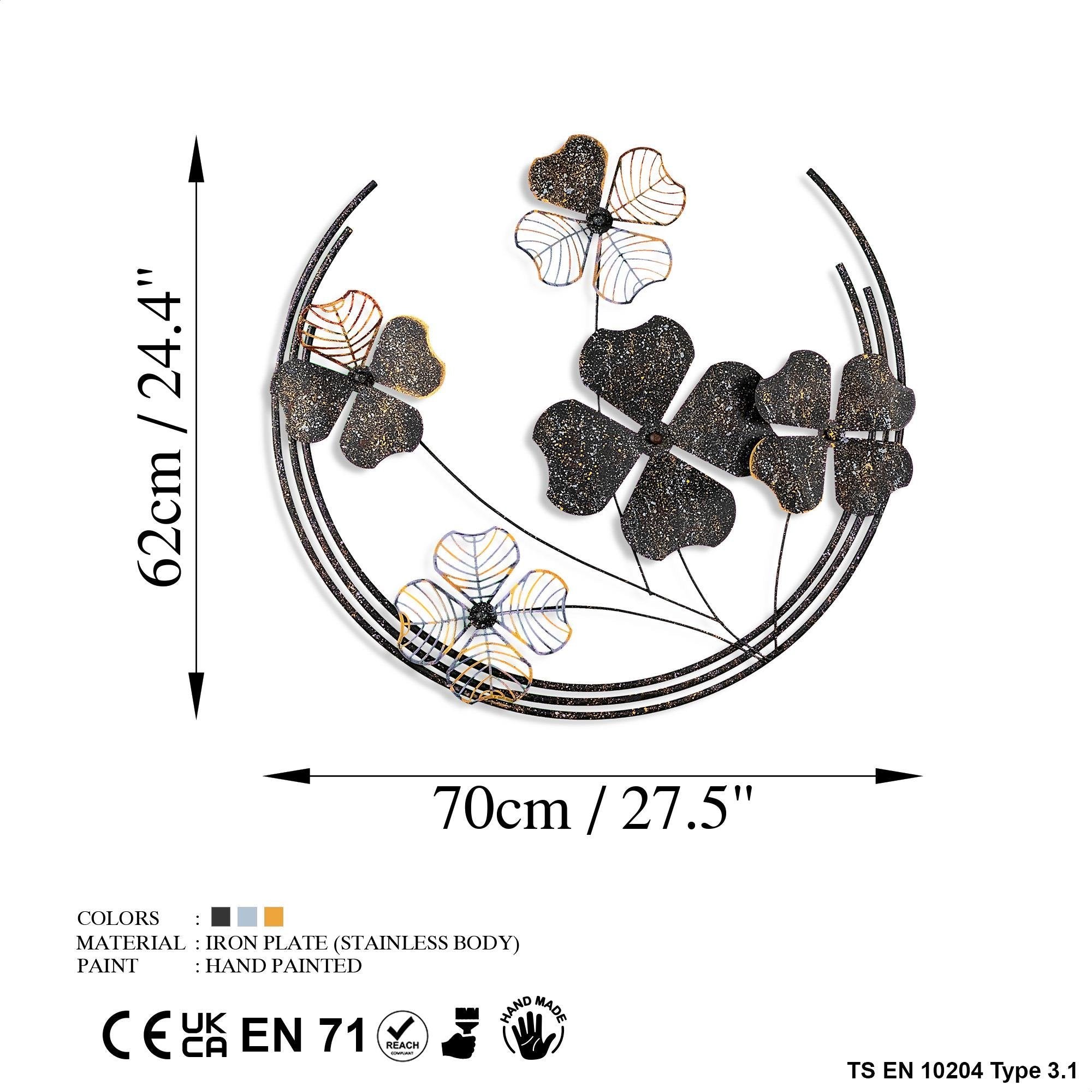 BYS-010-B Dekoratif Metal Duvar Tablosu | ByLamp