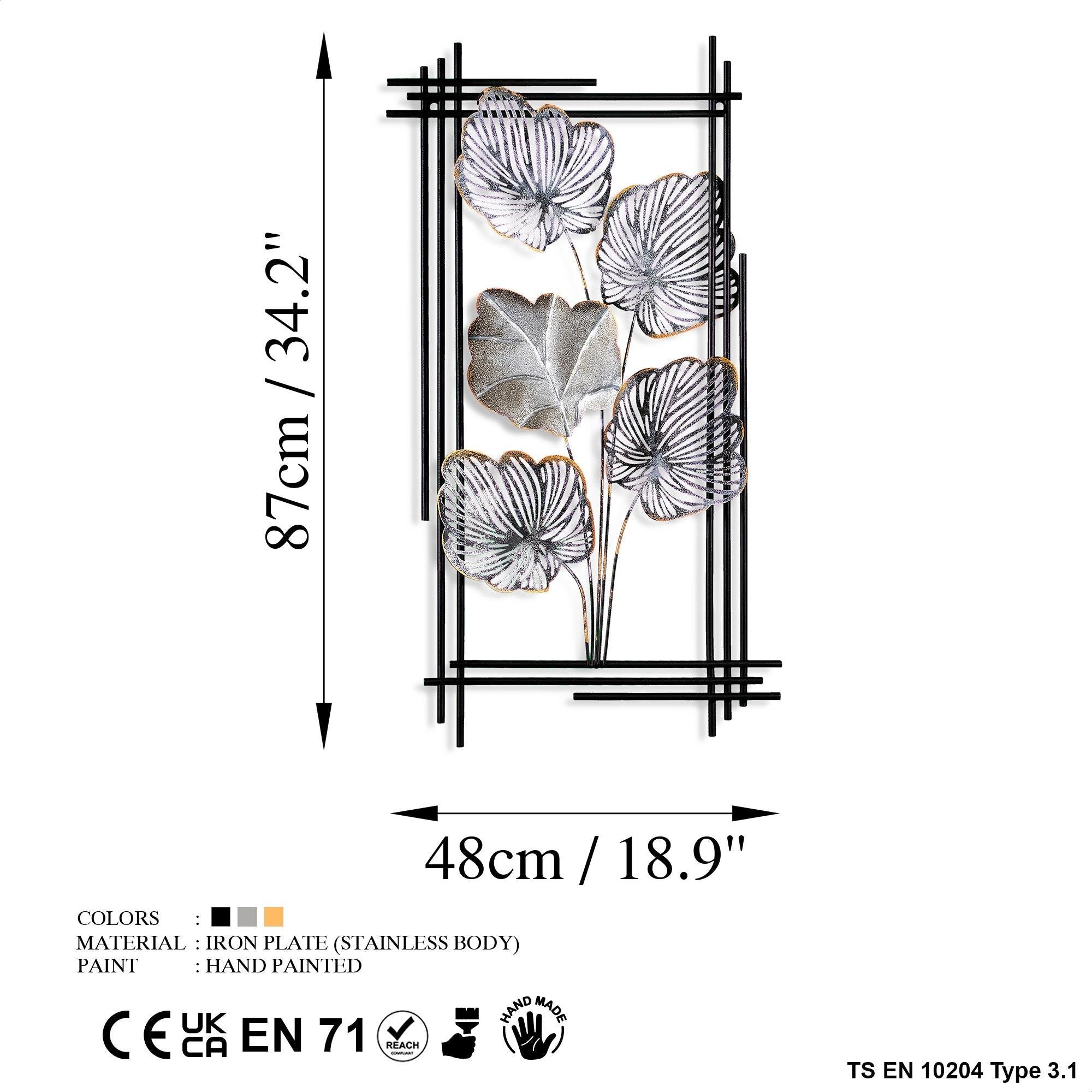 BYS-022-A Dekoratif Metal Duvar Tablosu | ByLamp