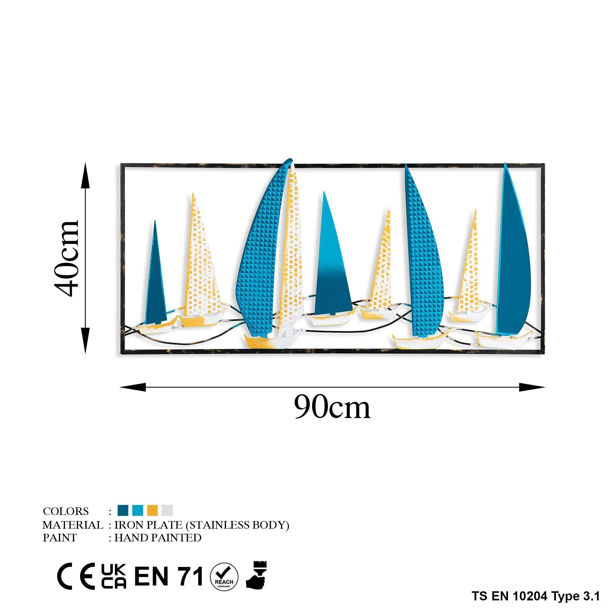 BYS-027-B Dekoratif Metal Duvar Tablosu | ByLamp