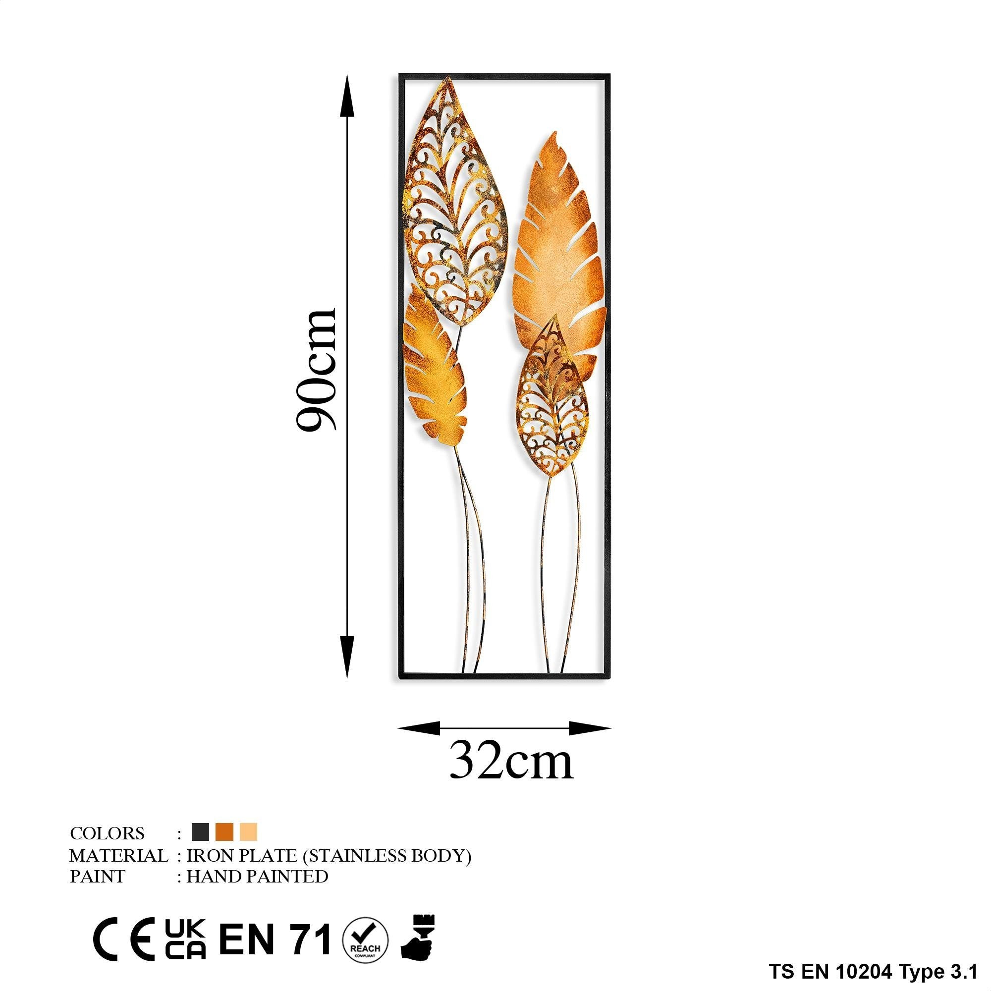 BYS-031-B Dekoratif Metal Duvar Tablosu | ByLamp