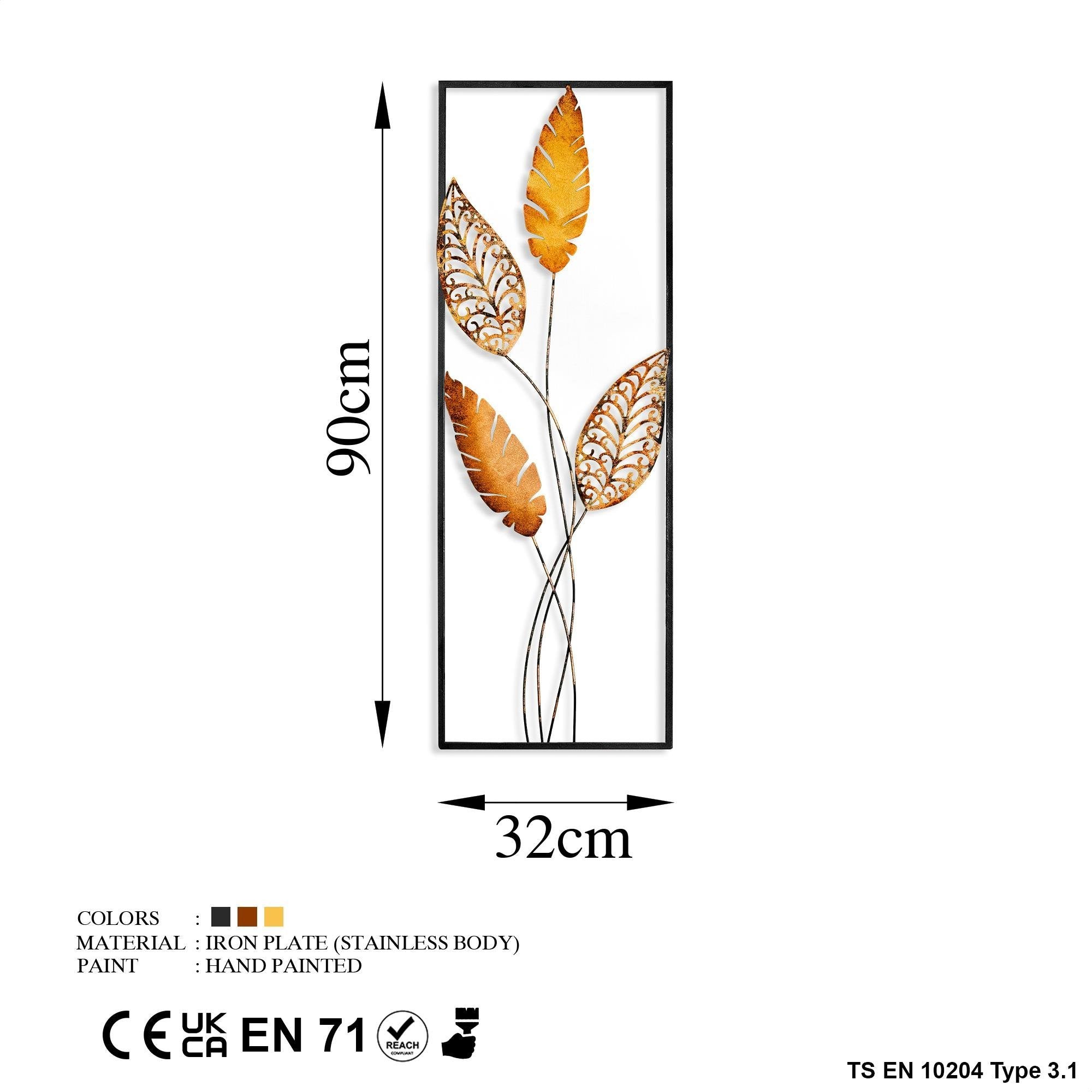 BYS-032-B Dekoratif Metal Duvar Tablosu | ByLamp