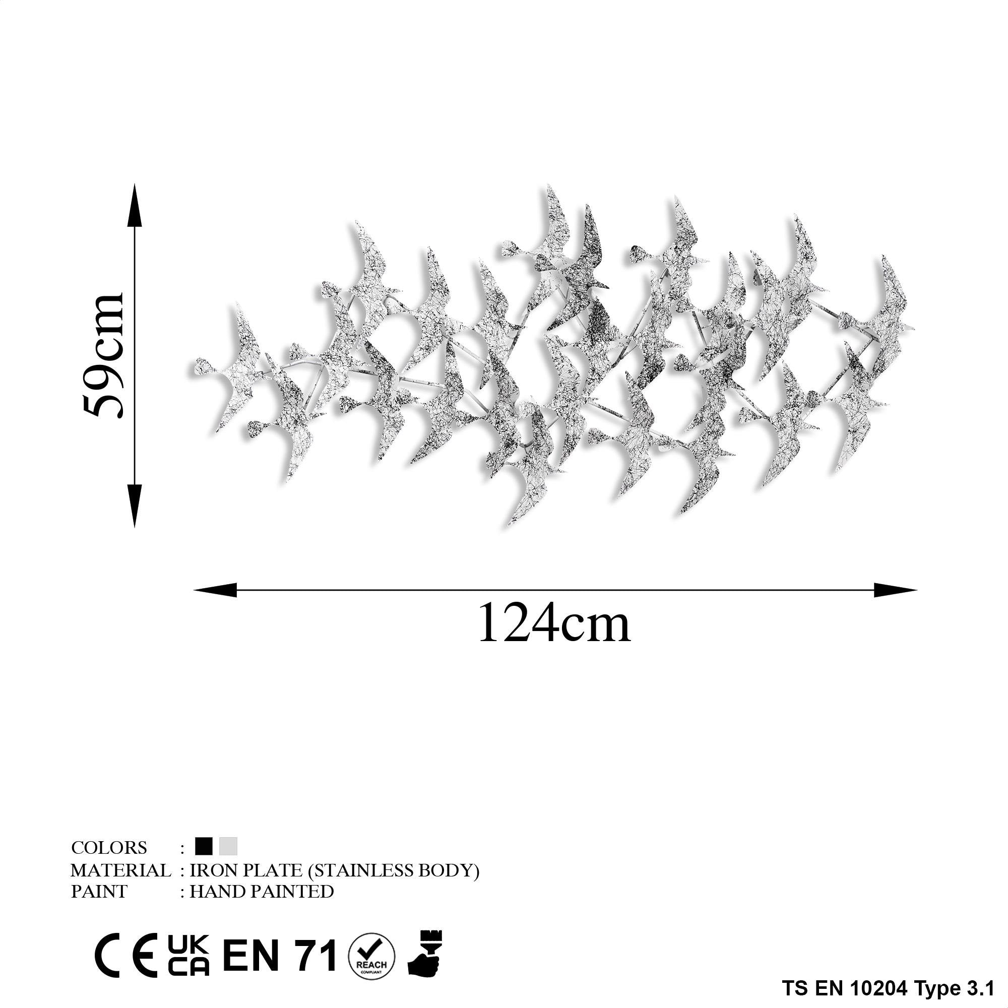 BYS-036-A Dekoratif Metal Duvar Tablosu | ByLamp