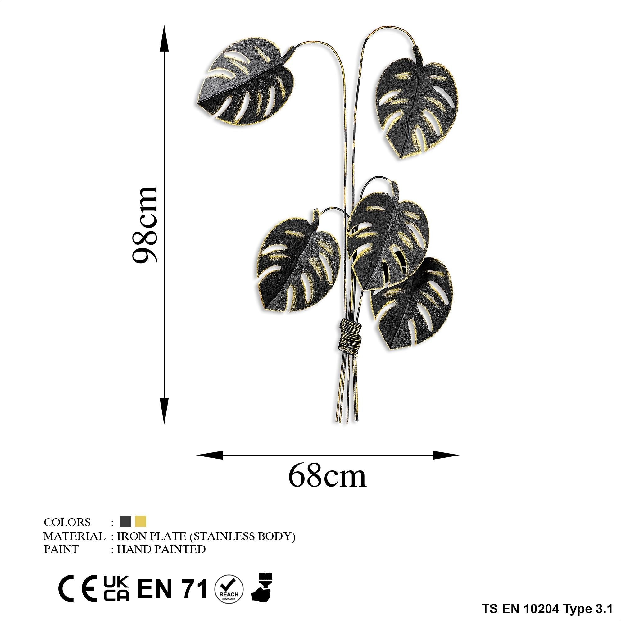 BYS-049-A Dekoratif Metal Duvar Tablosu | ByLamp