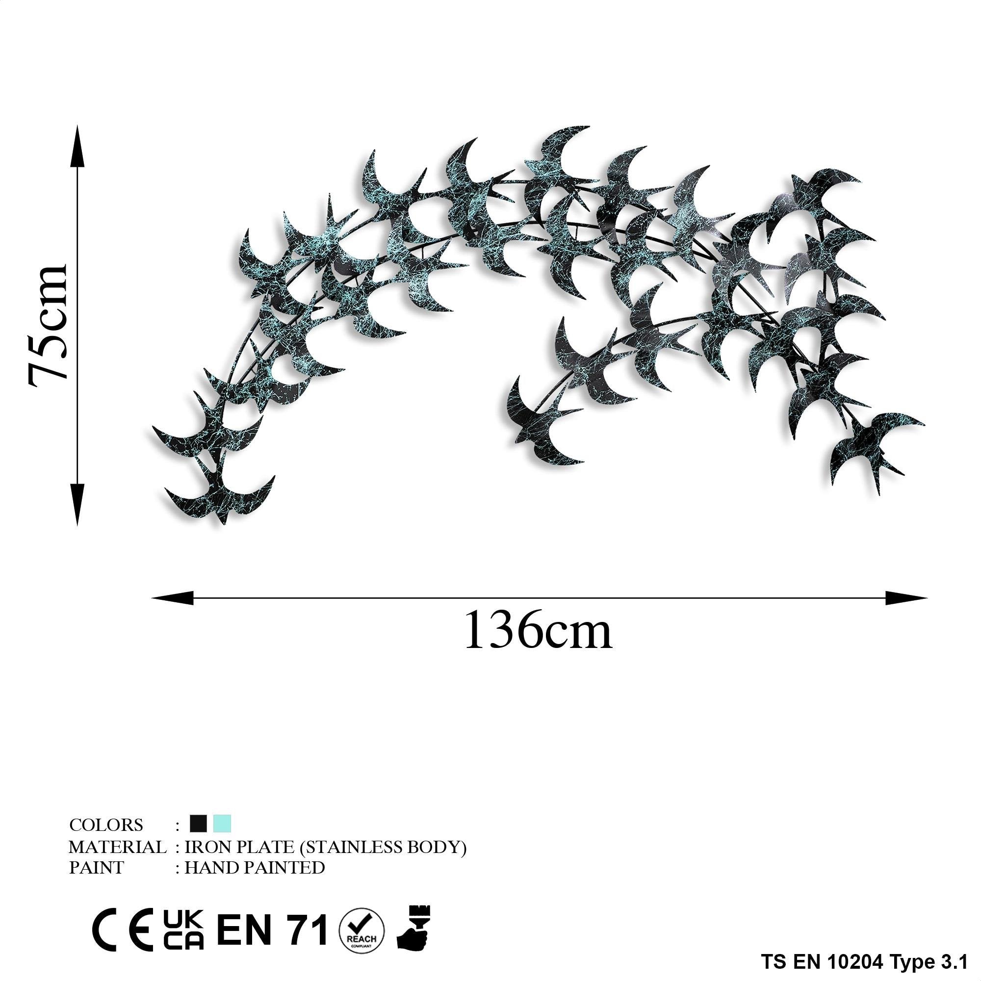 BYS-057-A Dekoratif Metal Duvar Tablosu | ByLamp