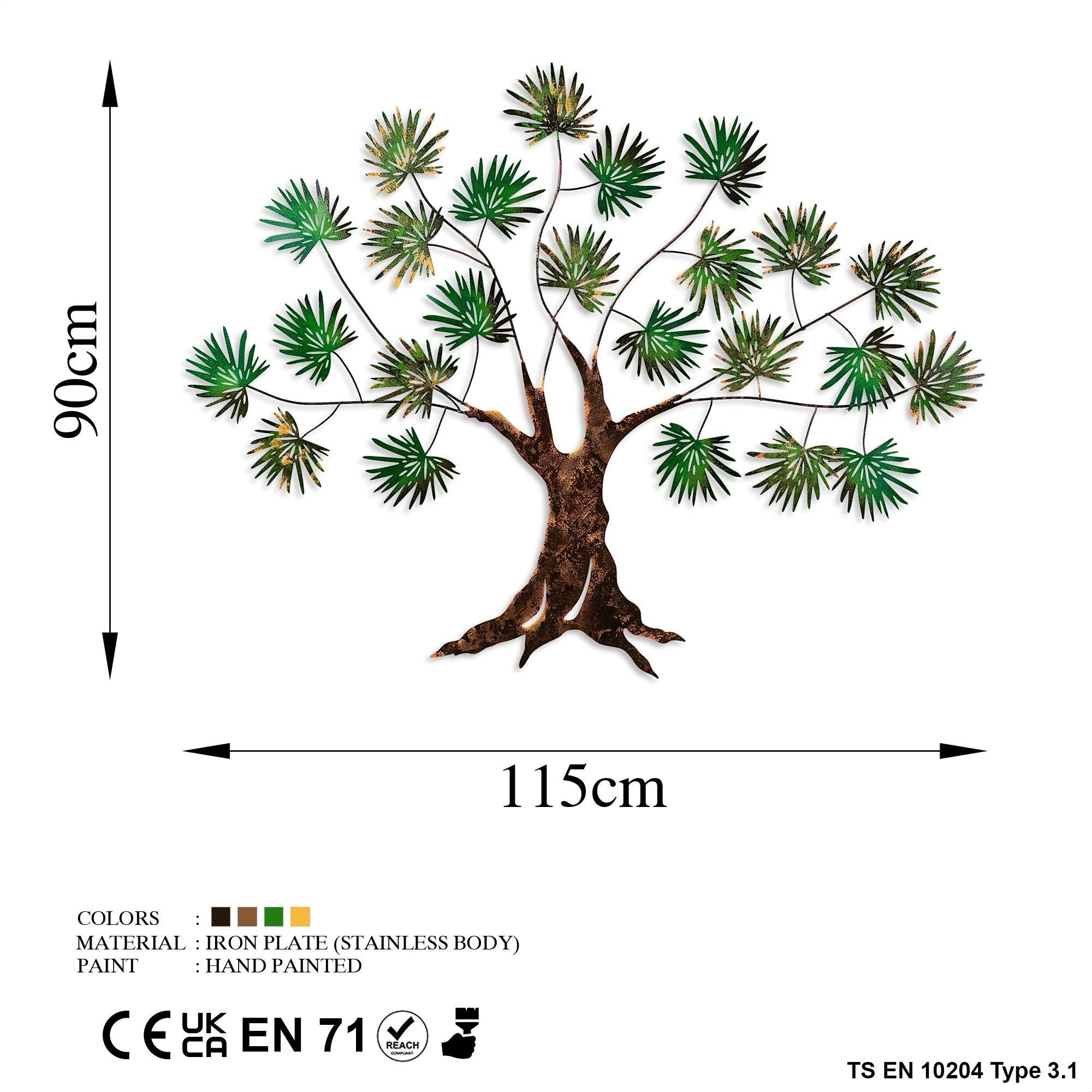 BYS-058-A Dekoratif Metal Duvar Tablosu | ByLamp