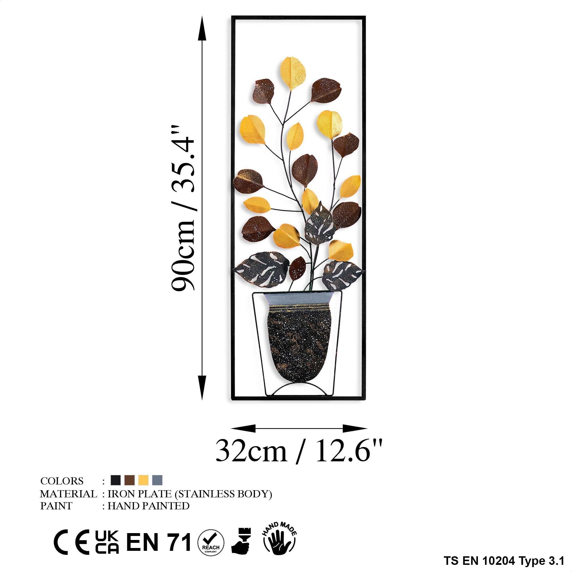 BYS-077-A Dekoratif Metal Duvar Tablosu | ByLamp