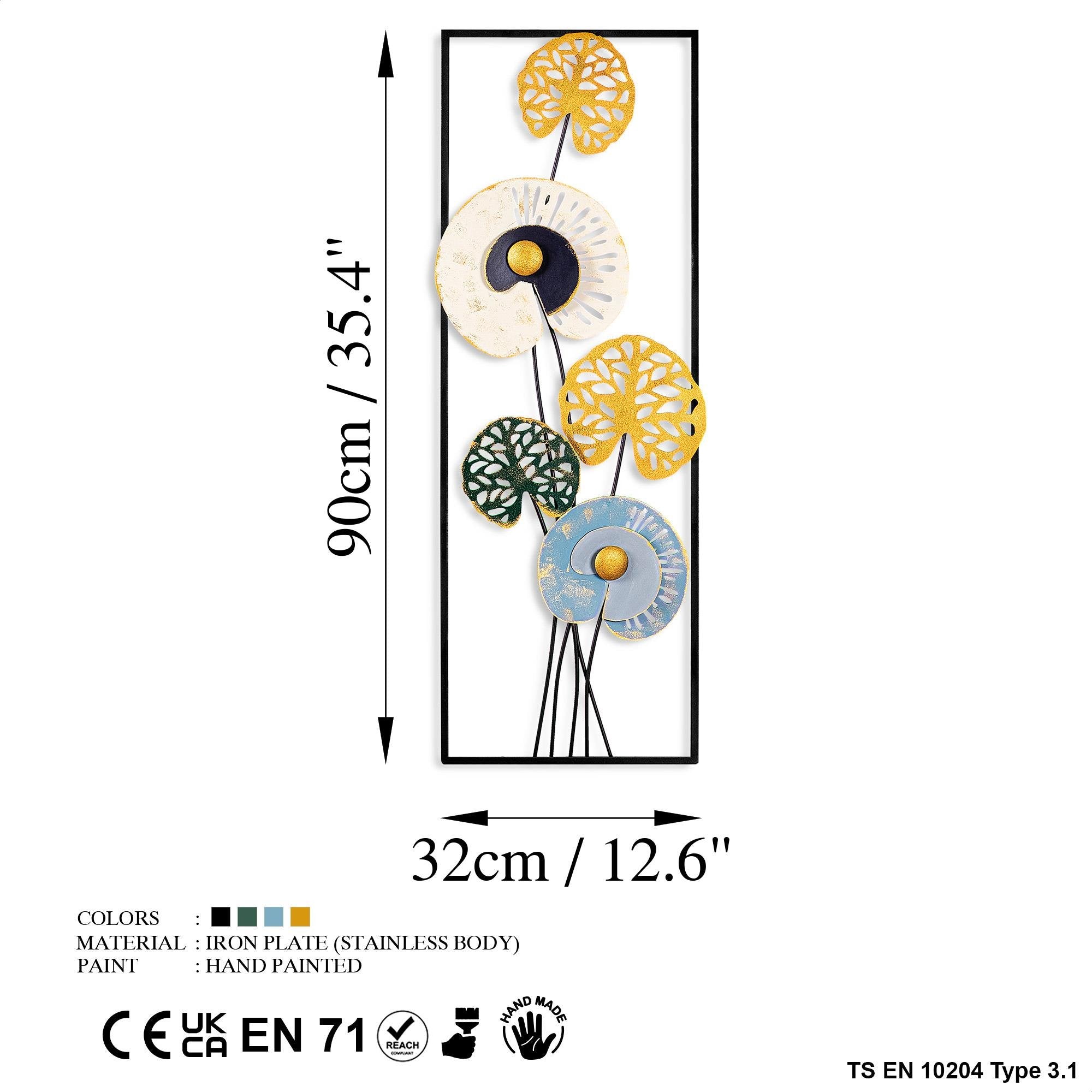 BYS-079-B Dekoratif Metal Duvar Tablosu | ByLamp