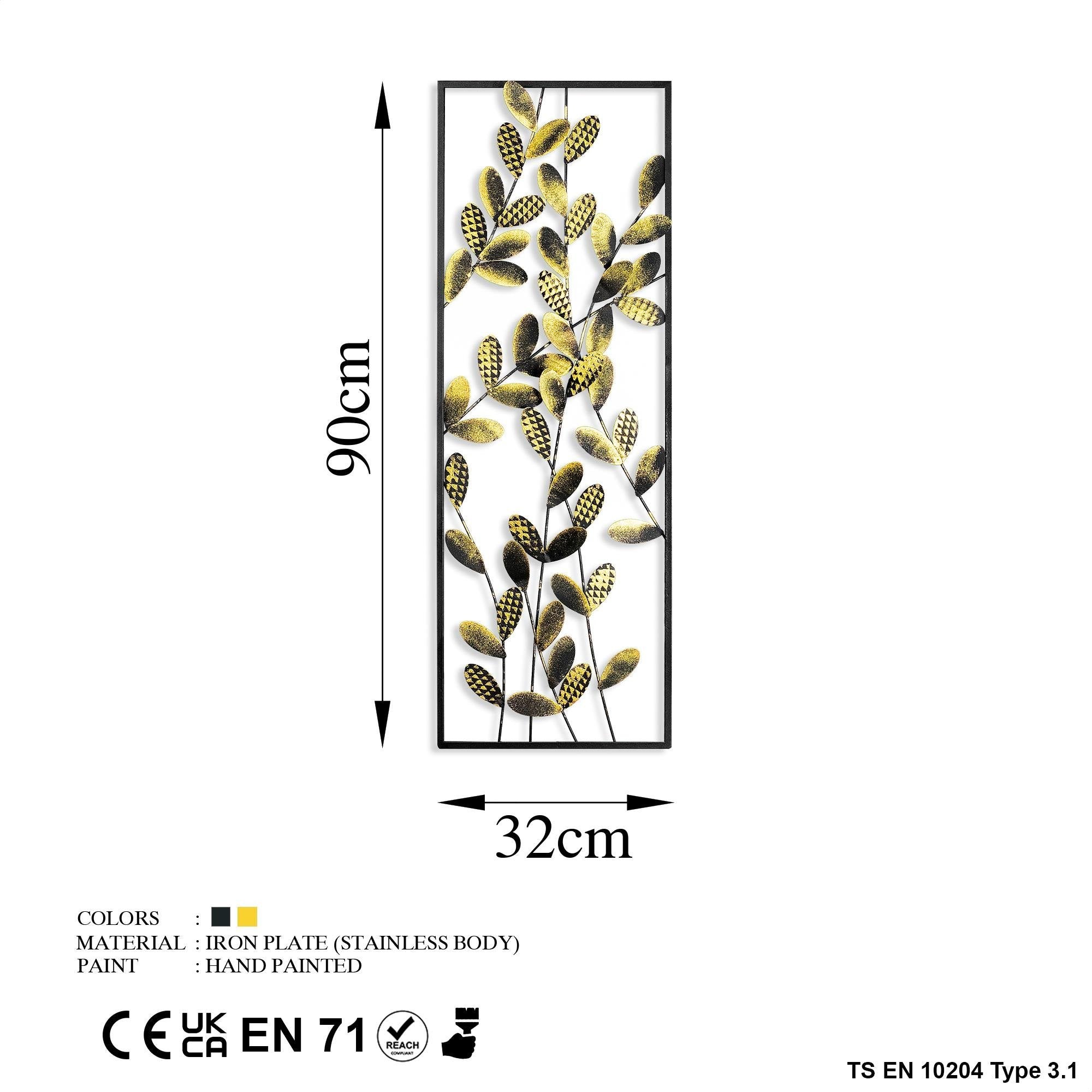 BYS-095-A Dekoratif Metal Duvar Tablosu | ByLamp