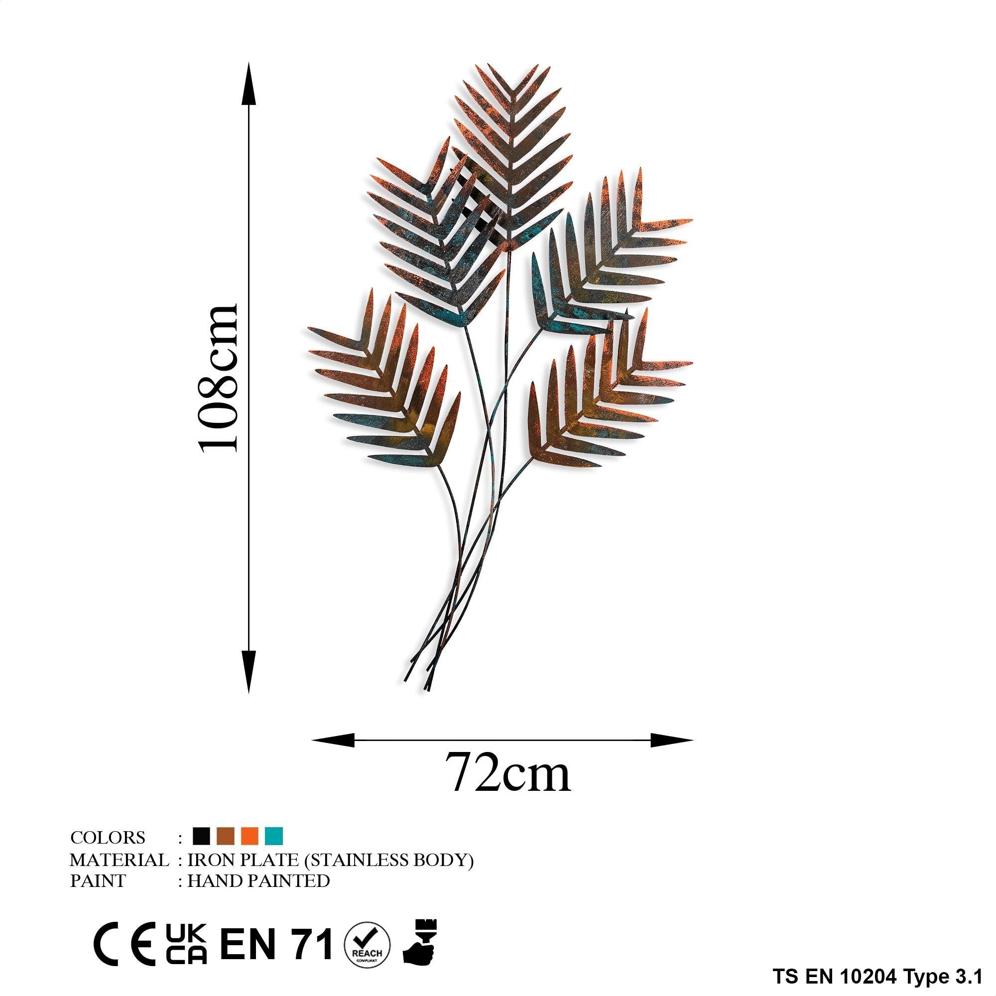 BYS-104-A Dekoratif Metal Duvar Tablosu | ByLamp