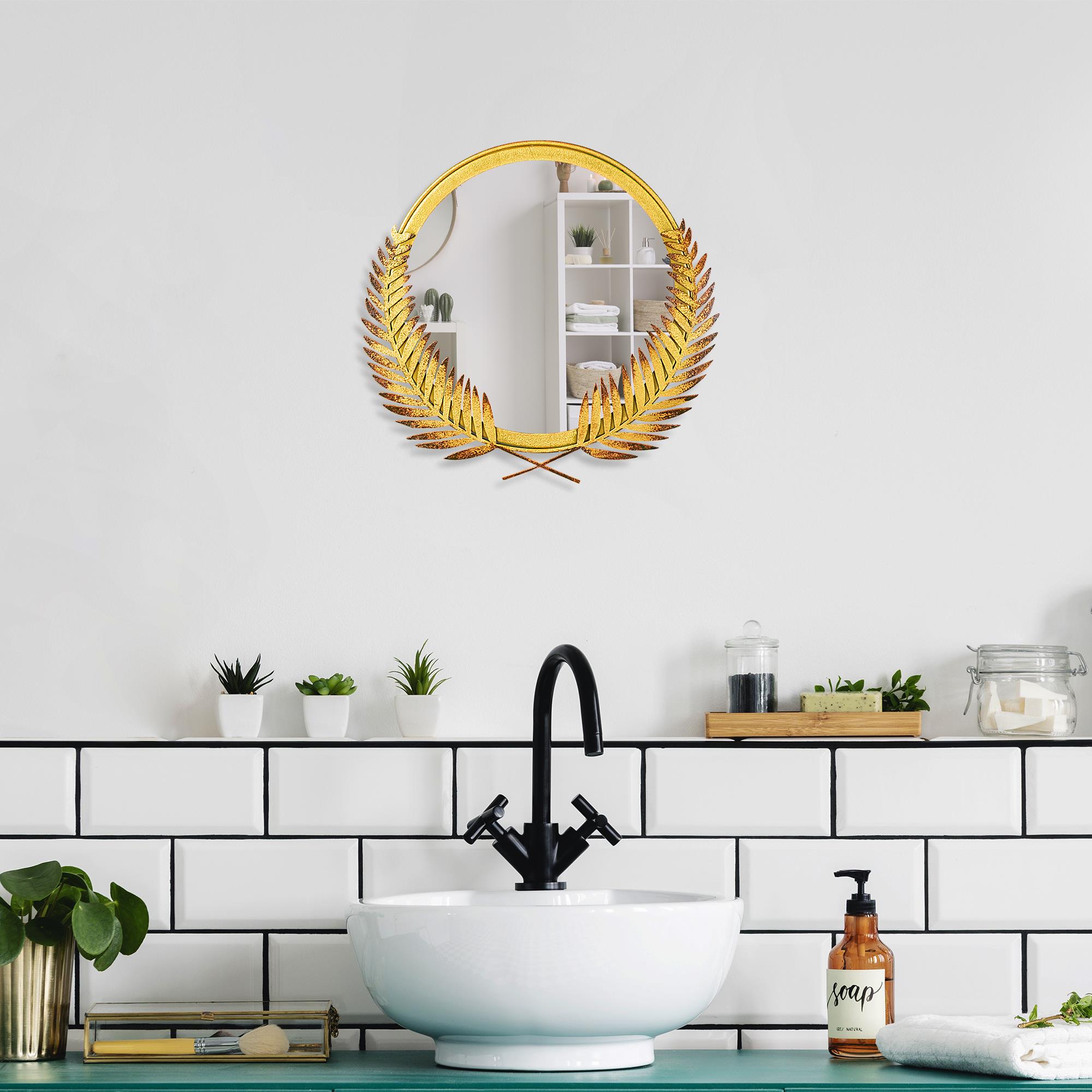 BYS-111-A Dekoratif Metal Duvar Aynası | ByLamp