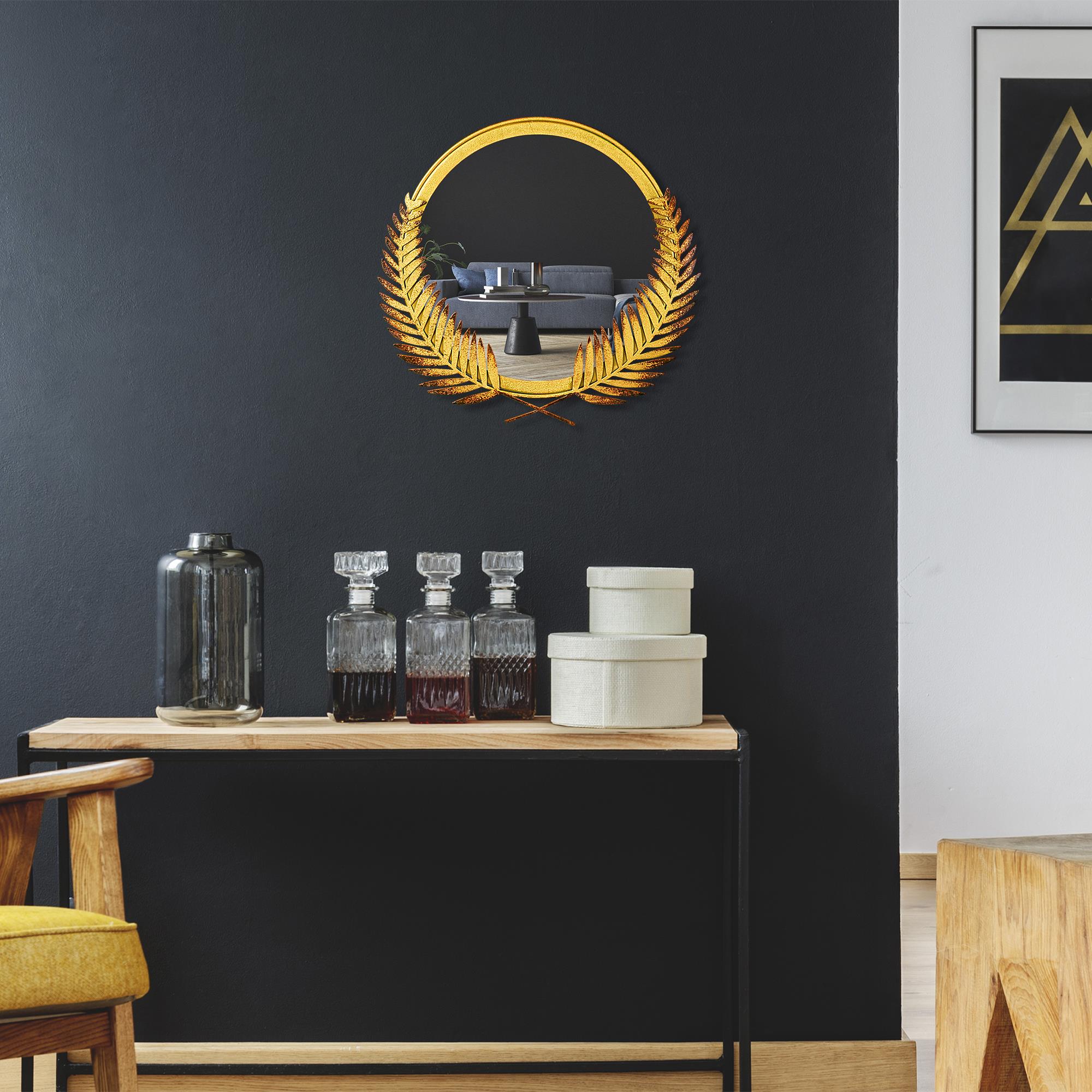 BYS-111-A Dekoratif Metal Duvar Aynası | ByLamp