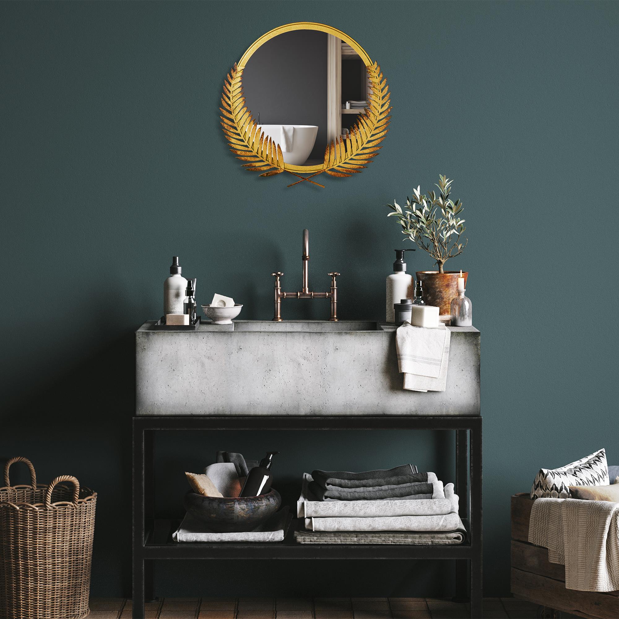 BYS-111-B Dekoratif Metal Duvar Aynası | ByLamp