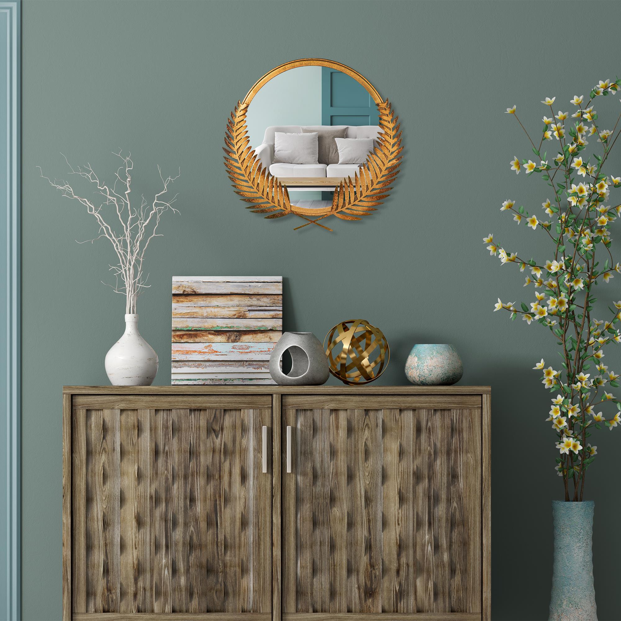 BYS-112-B Dekoratif Metal Duvar Aynası | ByLamp