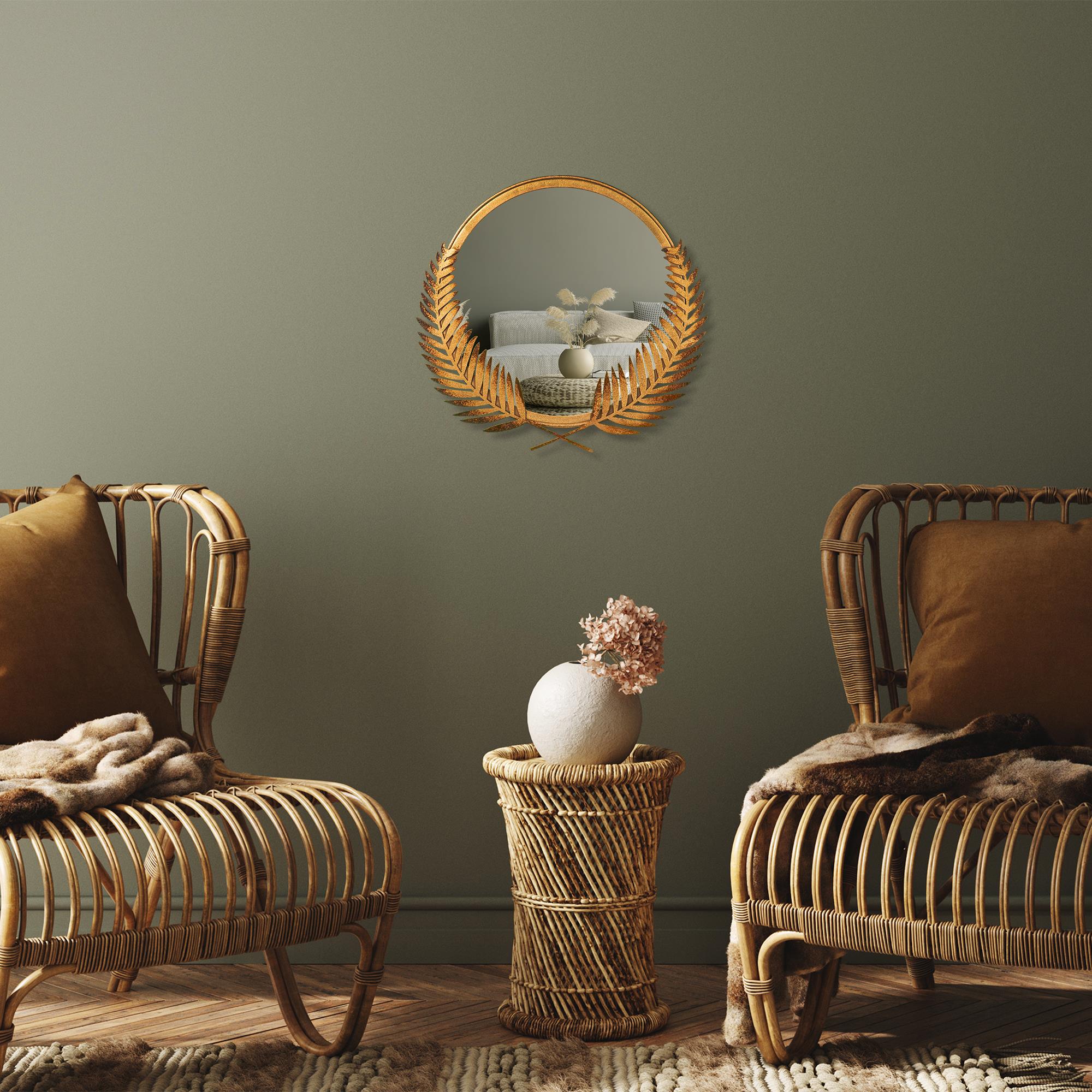 BYS-112-B Dekoratif Metal Duvar Aynası | ByLamp