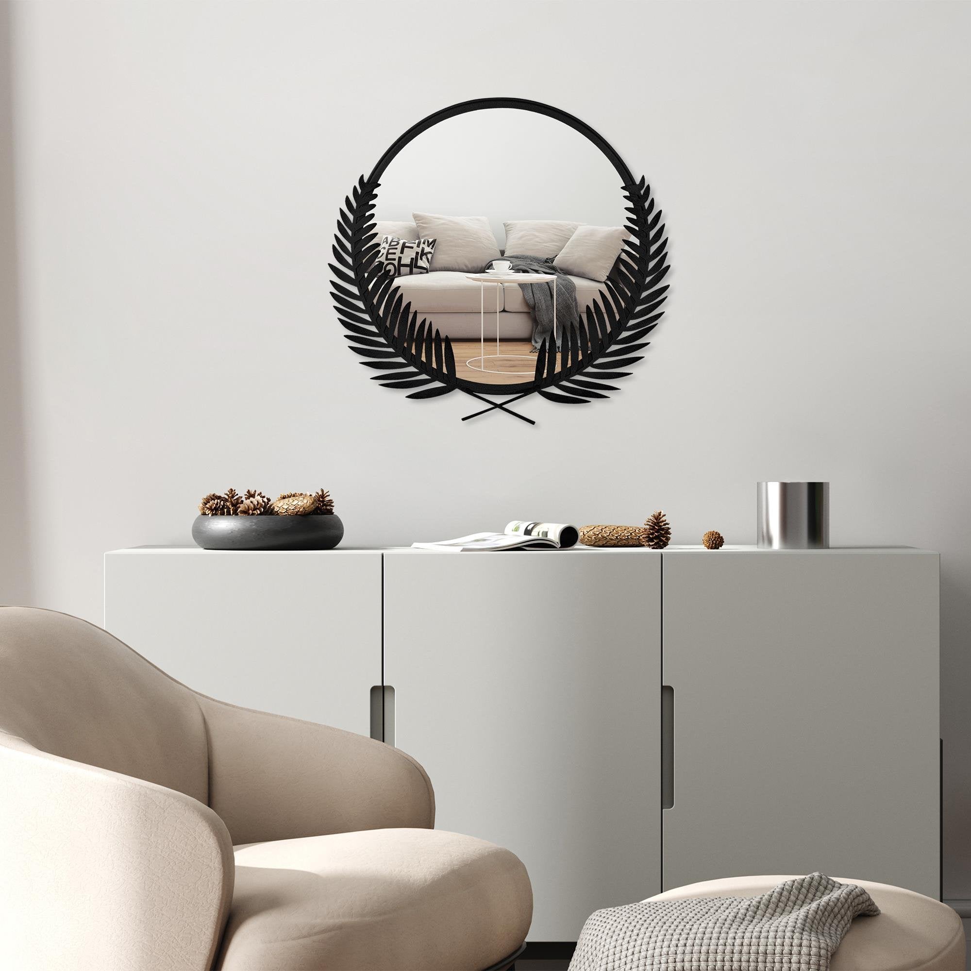 BYS-113 Dekoratif Metal Duvar Aynası | ByLamp