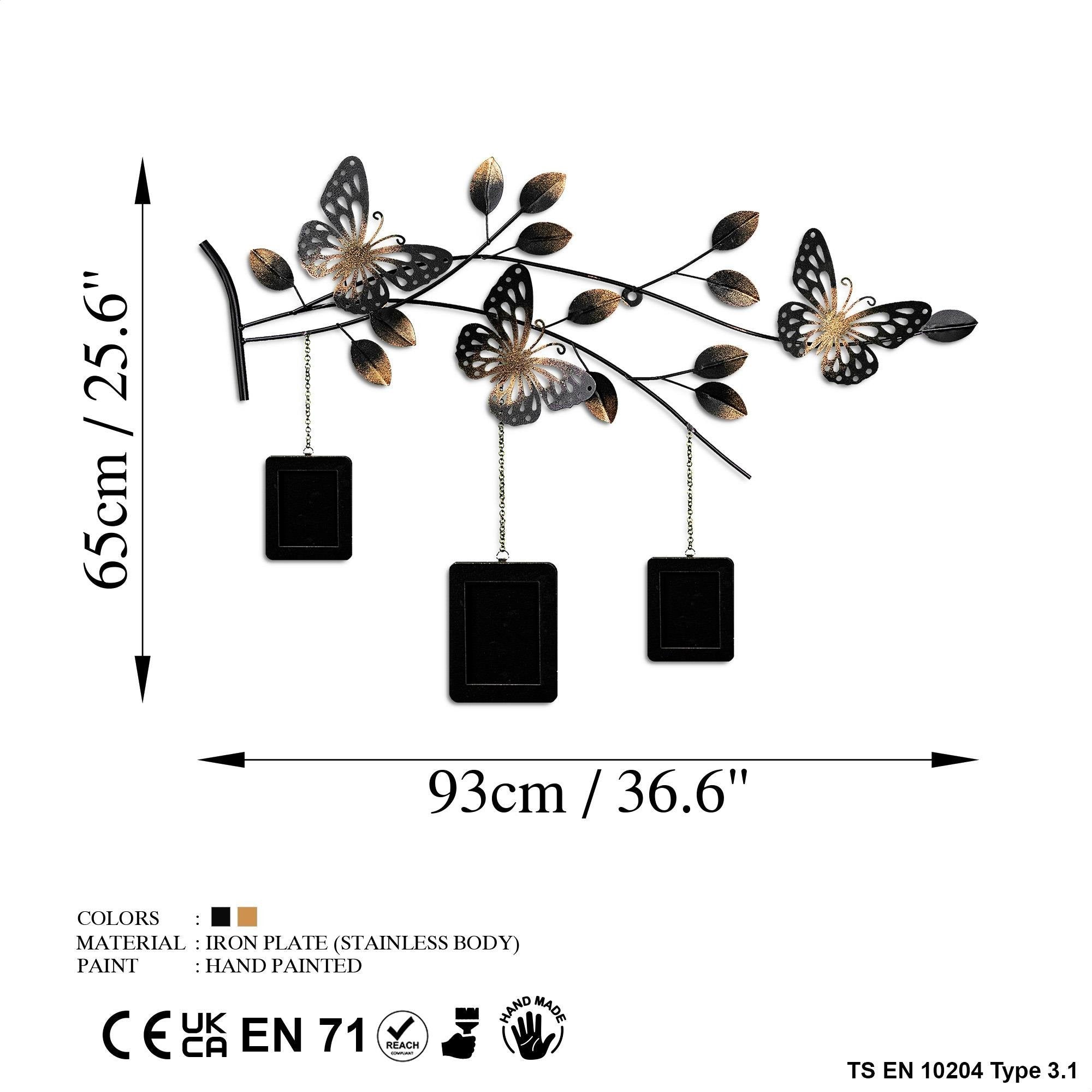 BYS-115-A Dekoratif Metal Duvar Tablosu | ByLamp