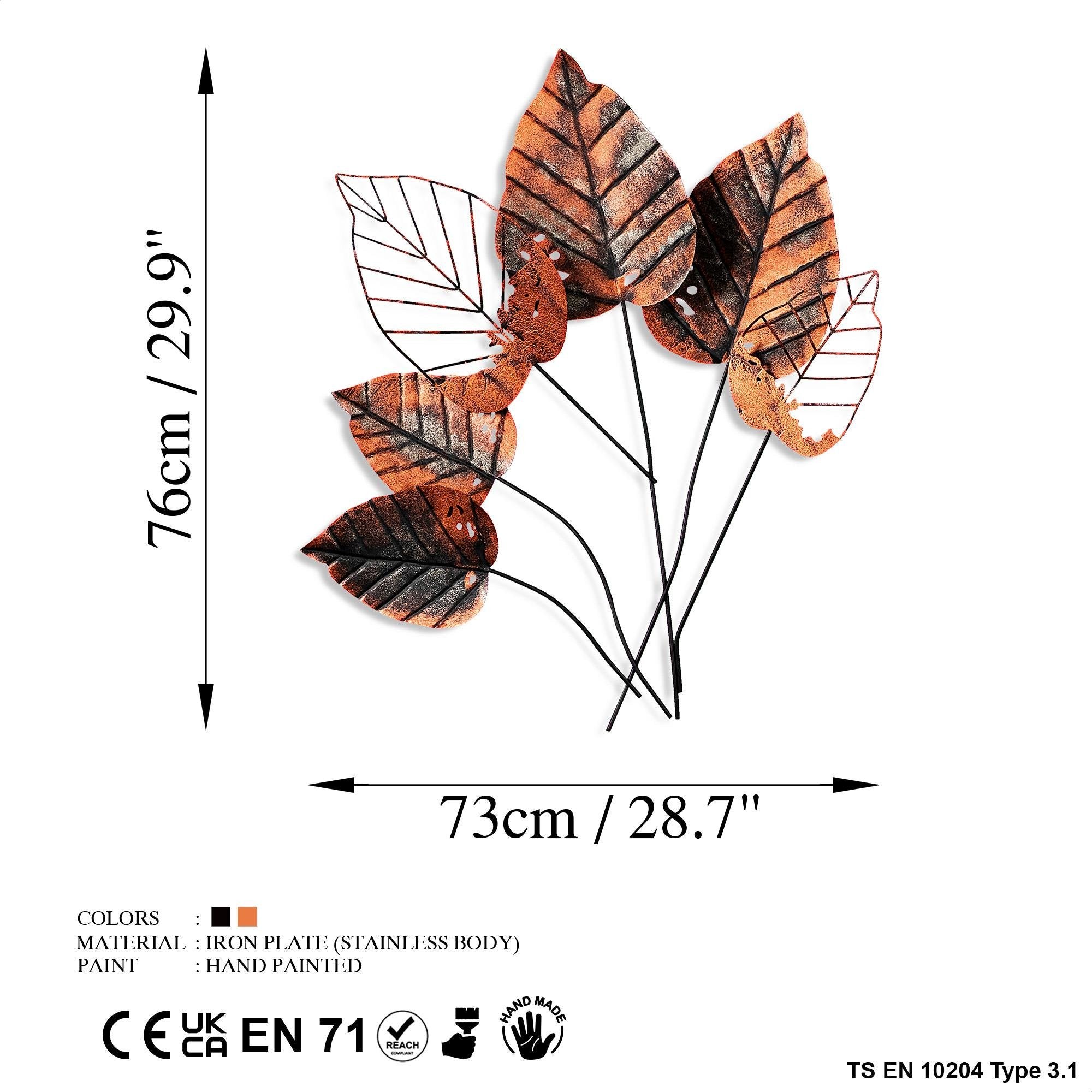 BYS-116-B Dekoratif Metal Duvar Tablosu | ByLamp