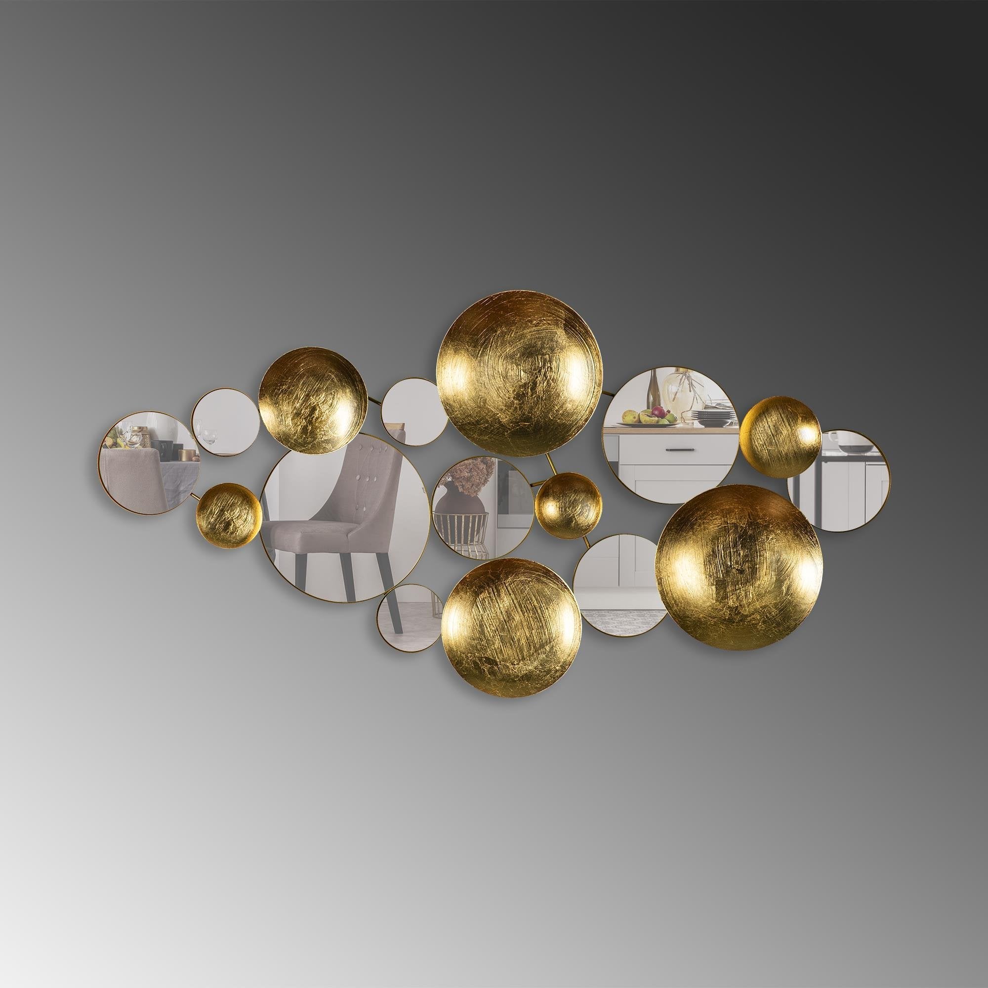 BYS-117 Dekoratif Metal Duvar Aynası | ByLamp