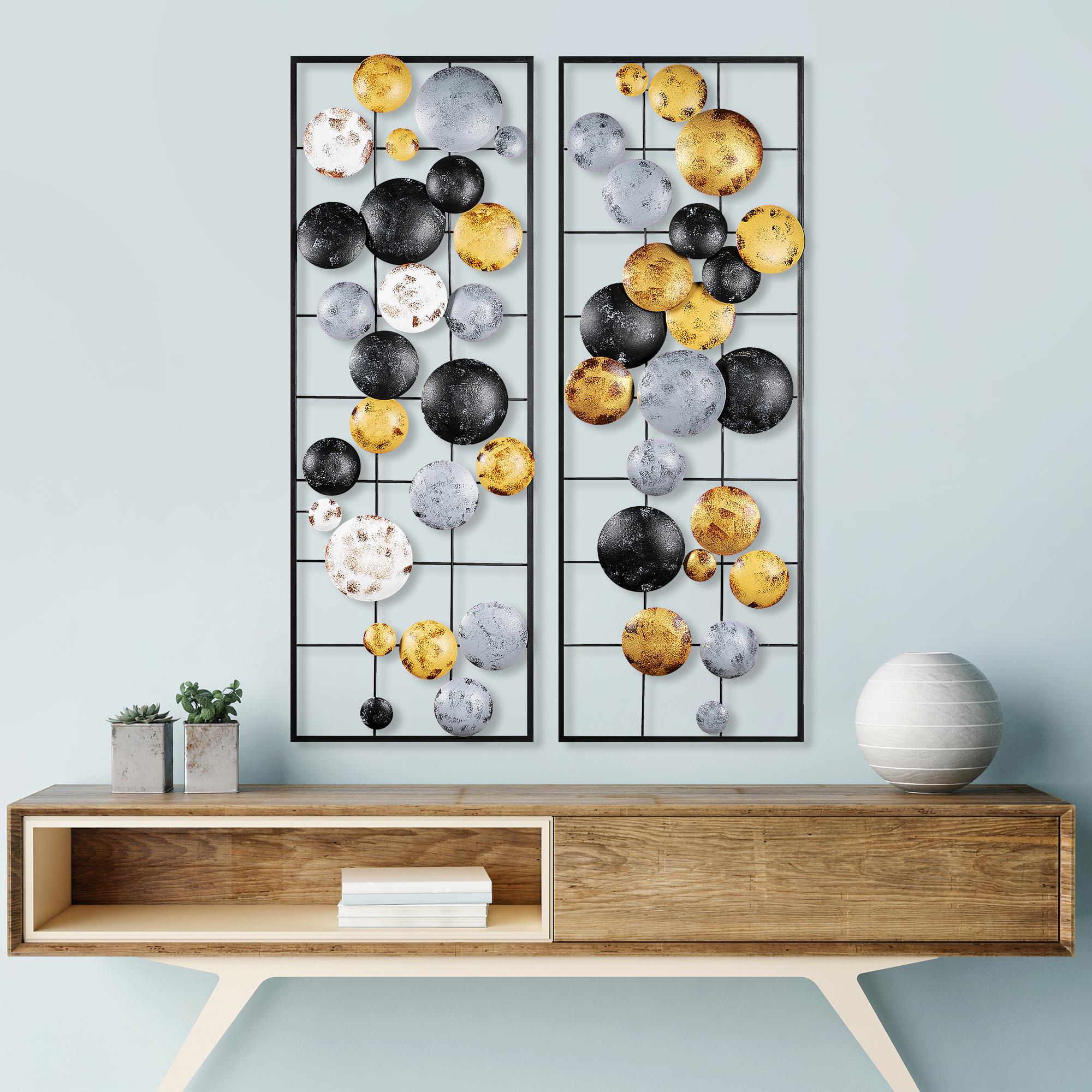 BYS-121-B Dekoratif 2'li Metal Duvar Tablosu | ByLamp