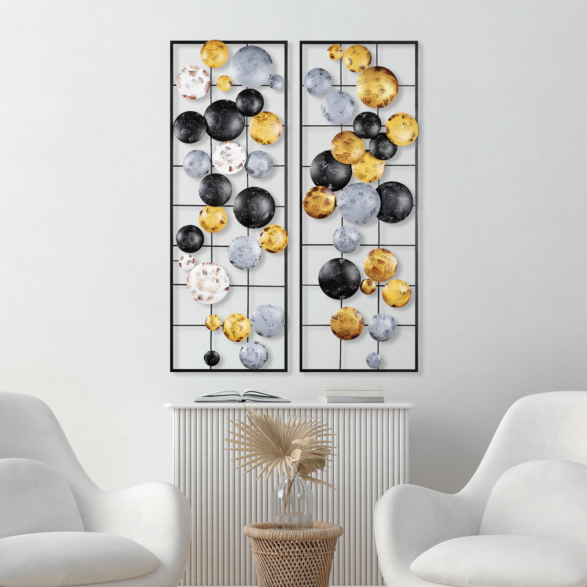 BYS-121-B Dekoratif 2'li Metal Duvar Tablosu | ByLamp