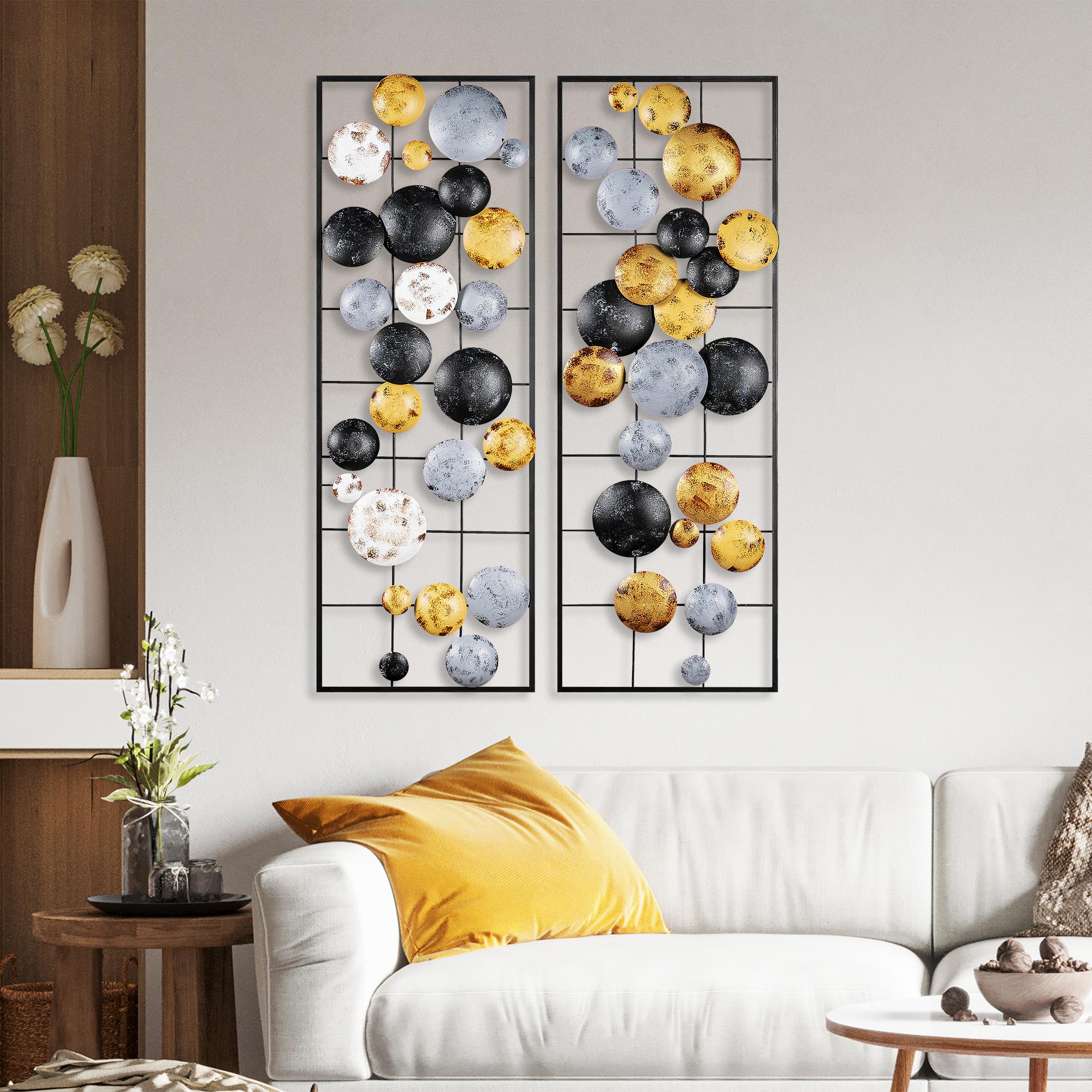 BYS-121-B Dekoratif 2'li Metal Duvar Tablosu | ByLamp