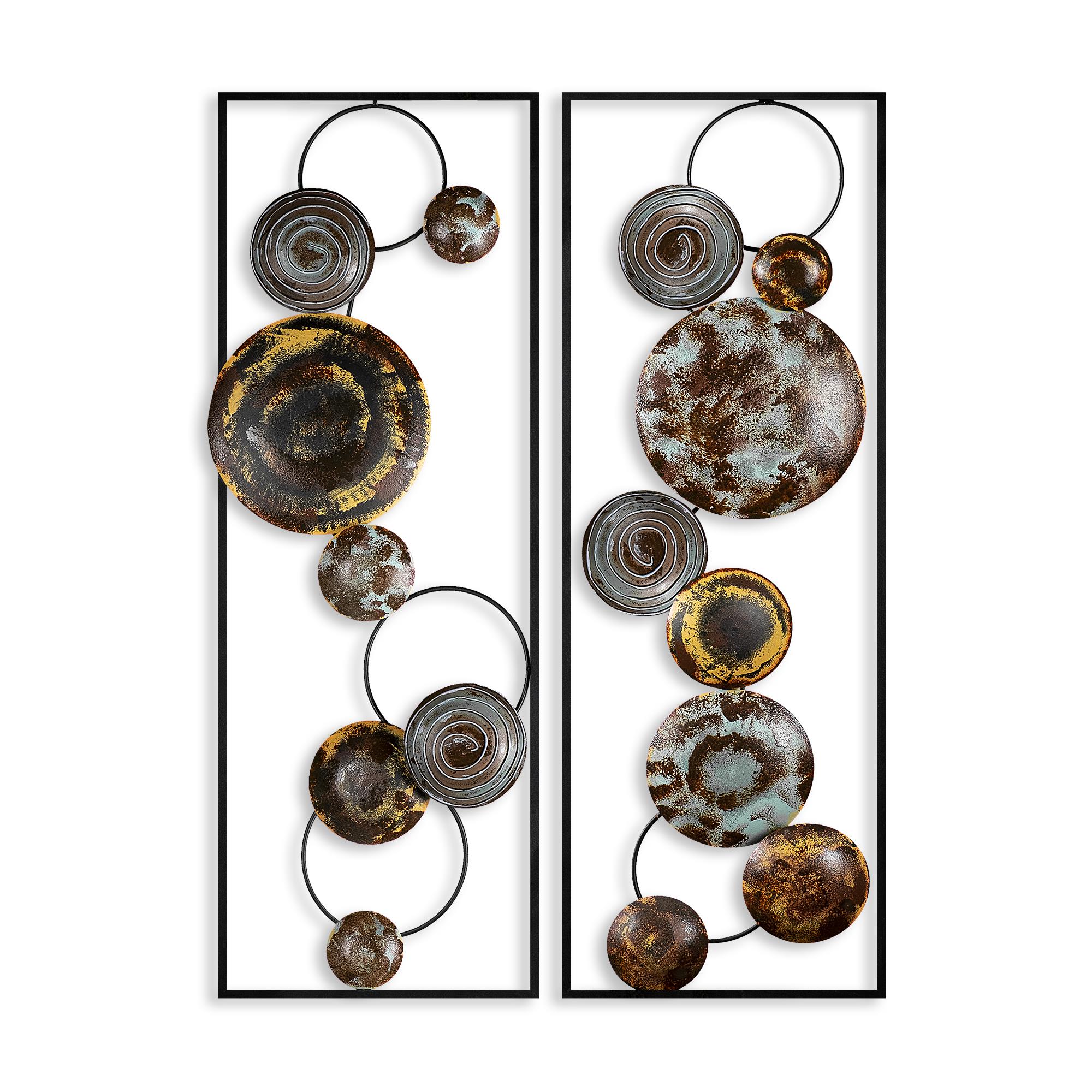 BYS-124-A Dekoratif 2'li Metal Duvar Tablosu | ByLamp