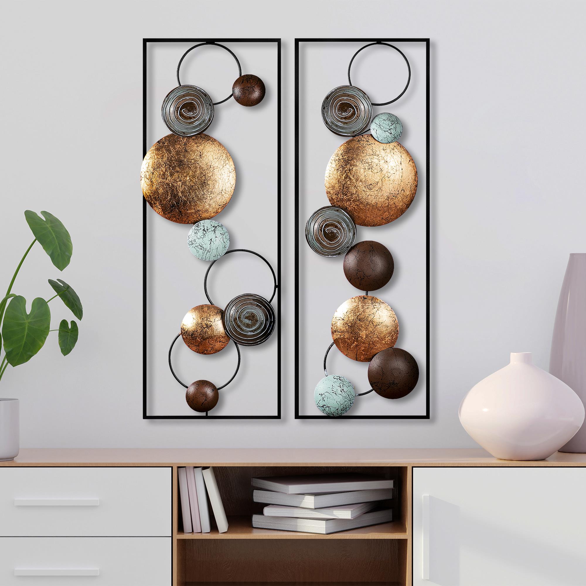 BYS-124-B Dekoratif 2'li Metal Duvar Tablosu | ByLamp