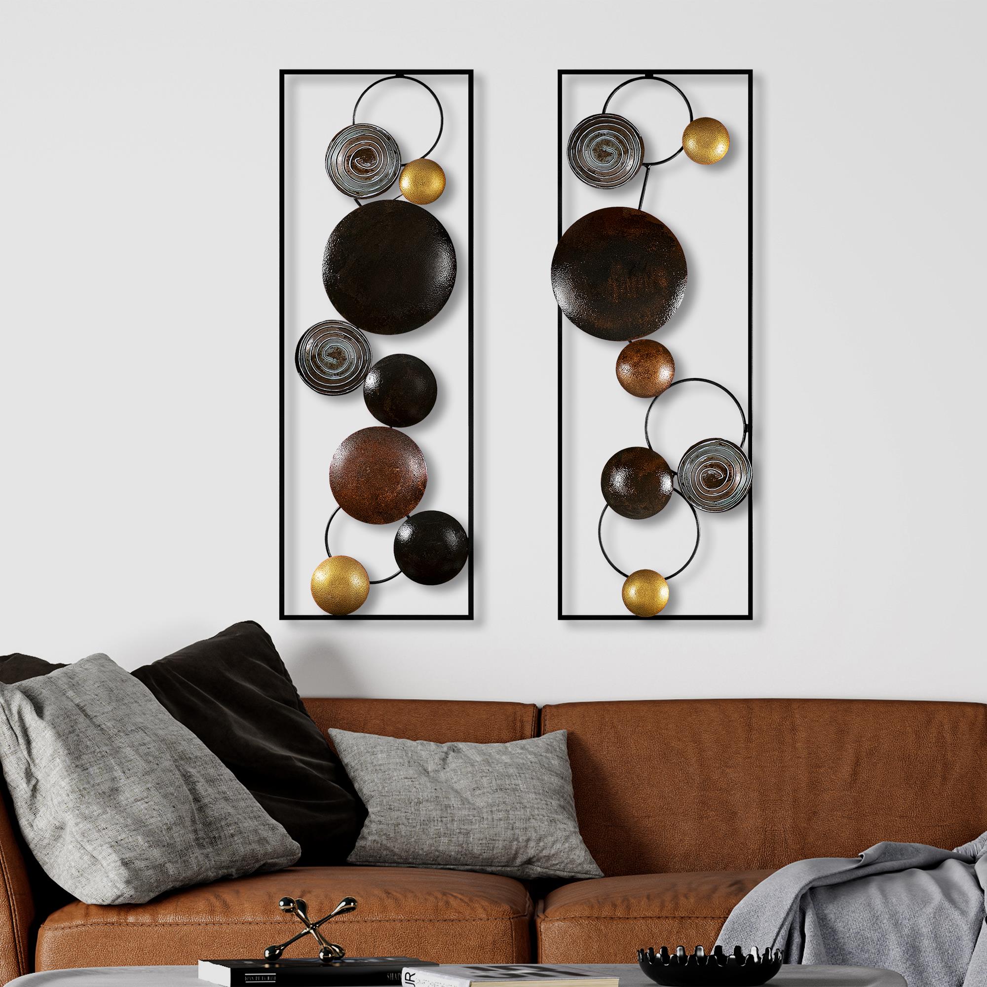 BYS-124 Dekoratif 2'li Metal Duvar Tablosu | ByLamp