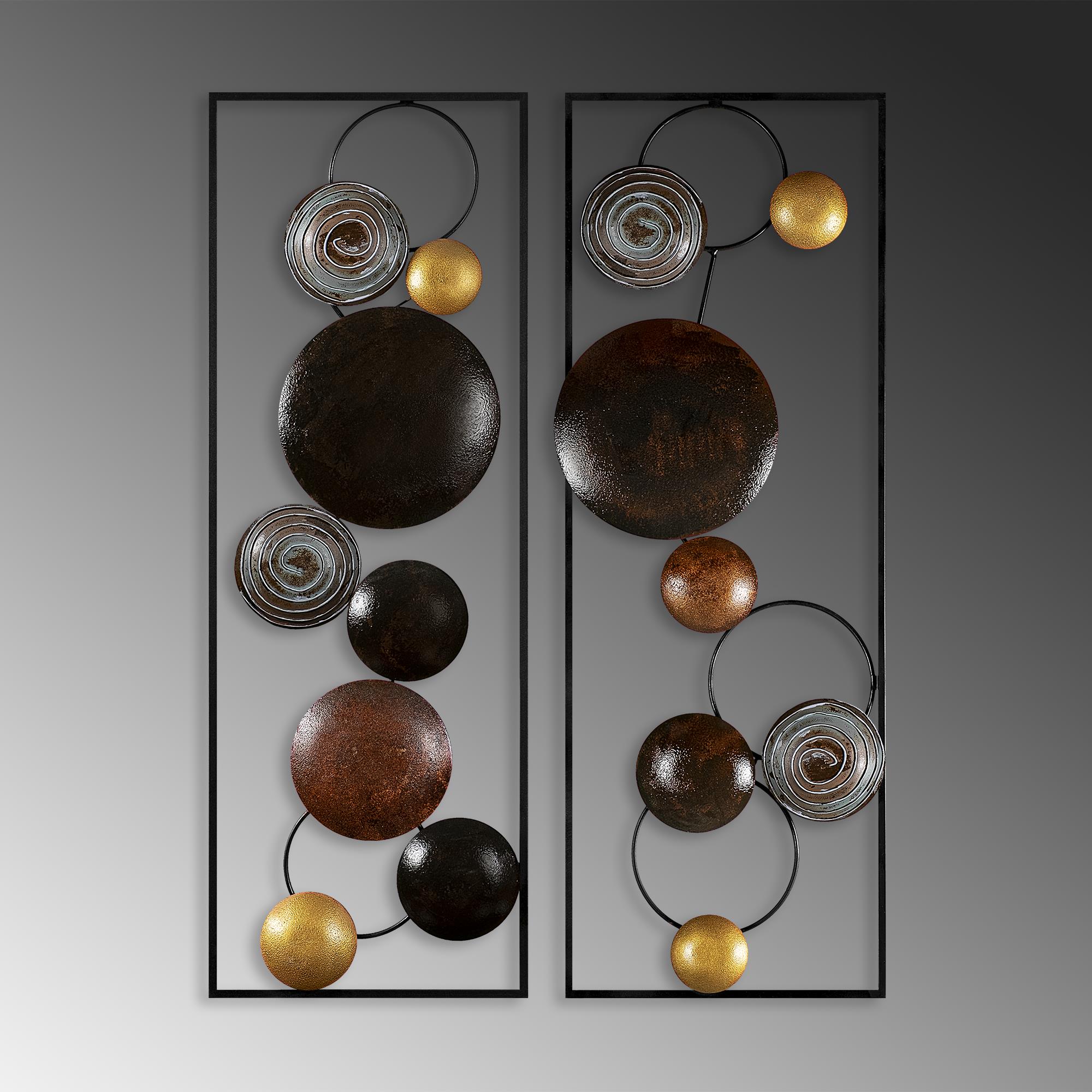 BYS-124 Dekoratif 2'li Metal Duvar Tablosu | ByLamp