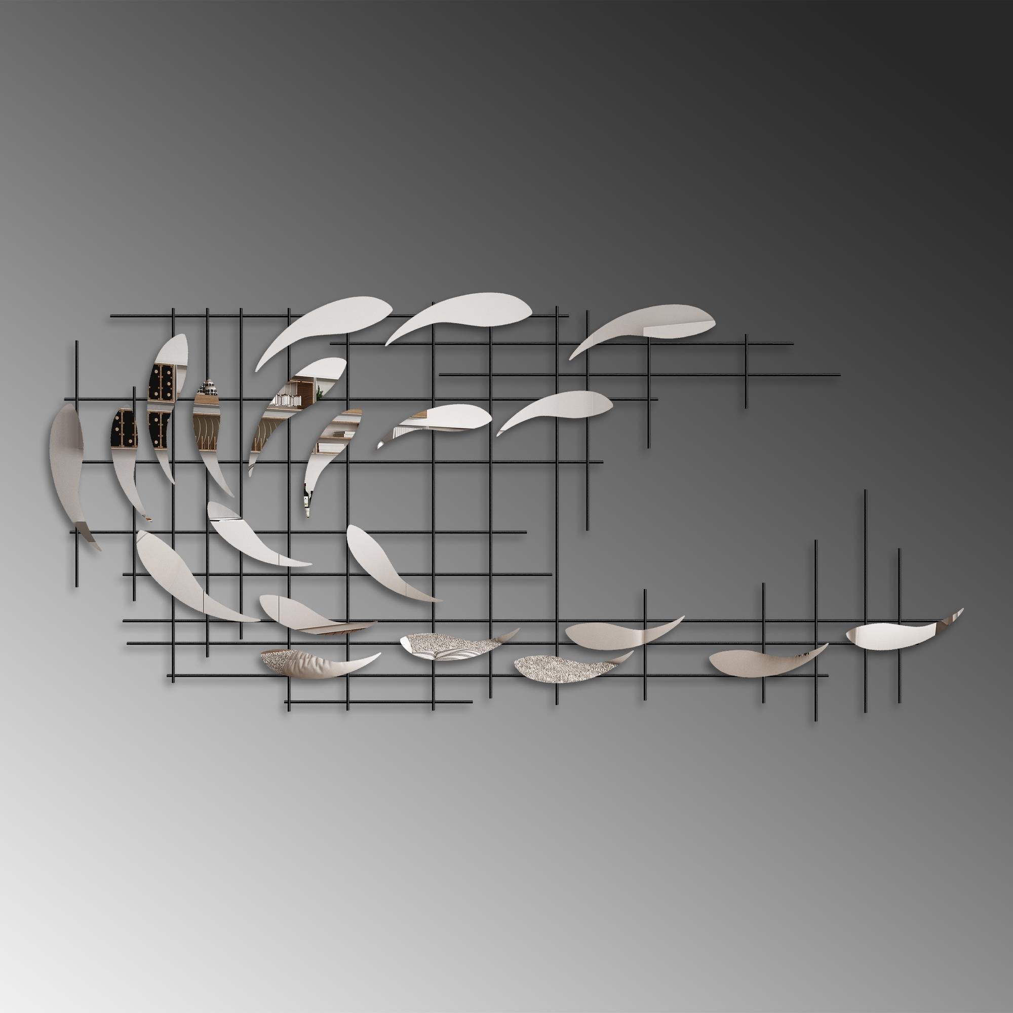 BYS-126-B Dekoratif Metal Duvar Tablosu | ByLamp