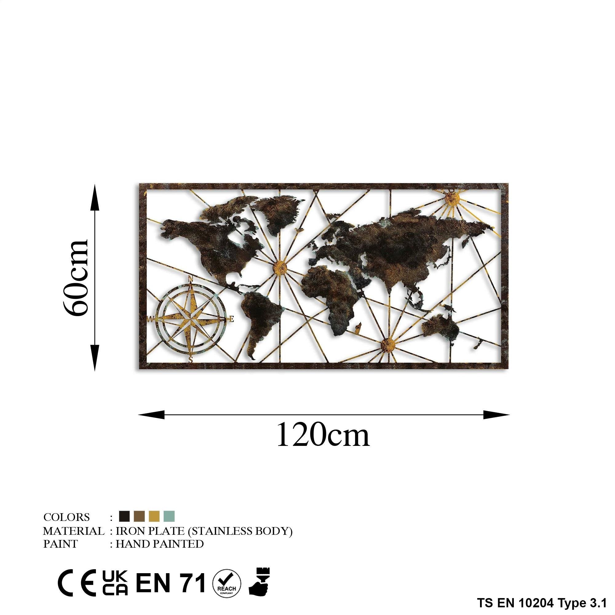 BYS-132-A Dekoratif Metal Duvar Tablosu | ByLamp