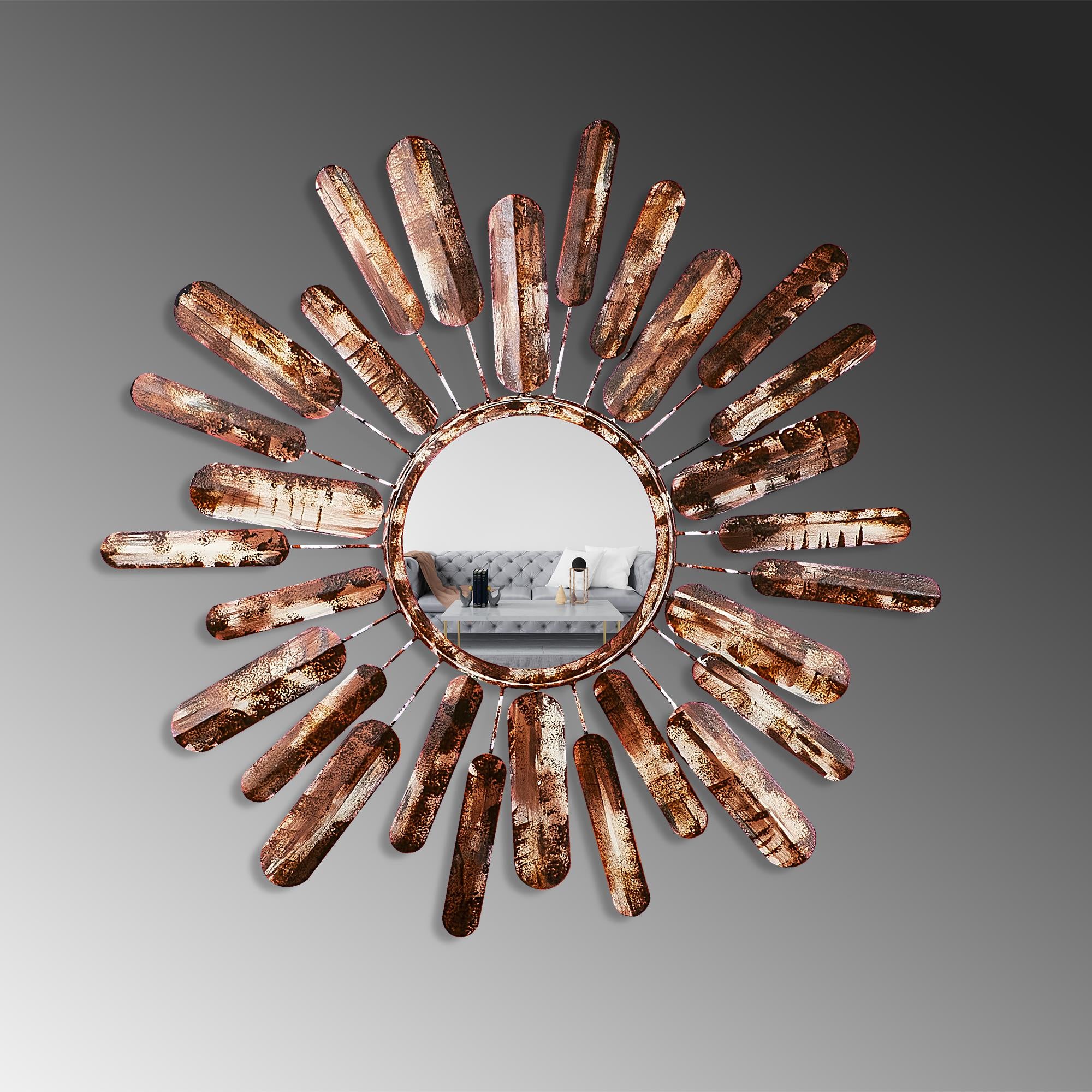 BYS-135-A Dekoratif Metal Duvar Aynası | ByLamp