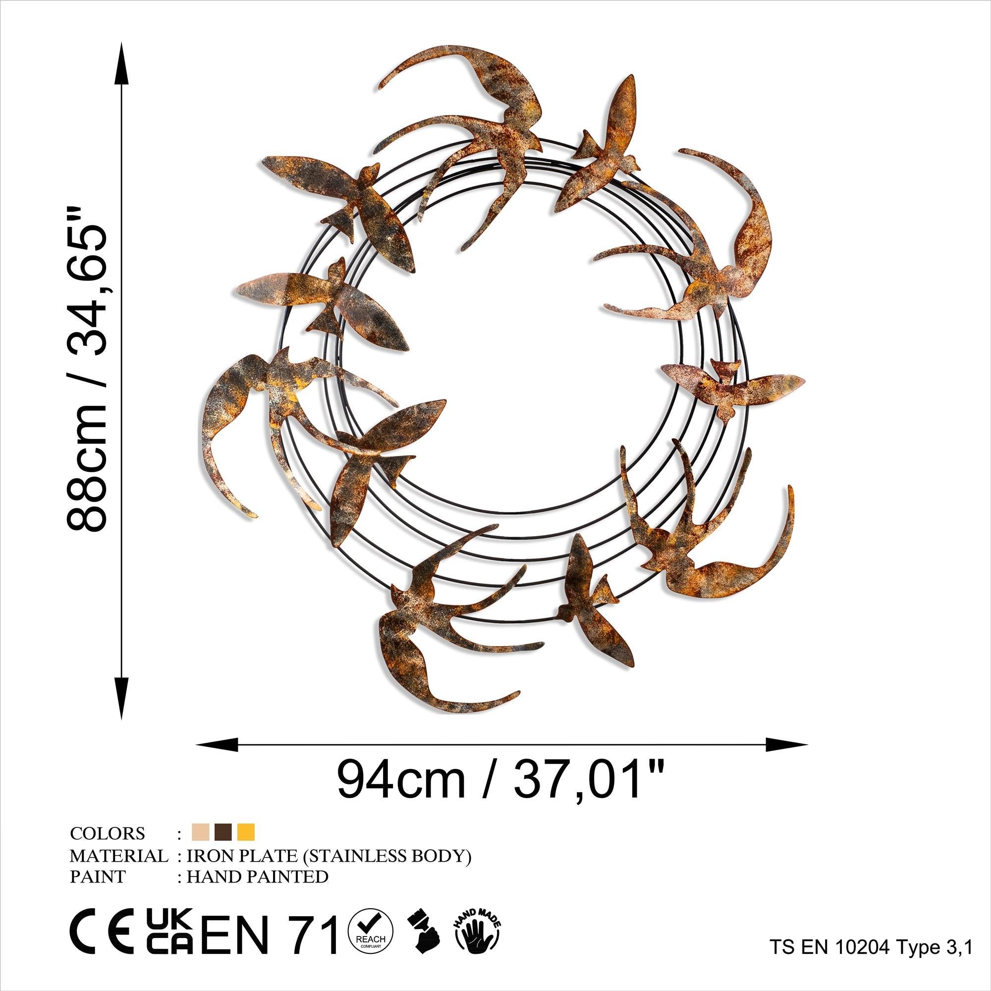 BYS-136 Dekoratif Metal Duvar Tablosu | ByLamp