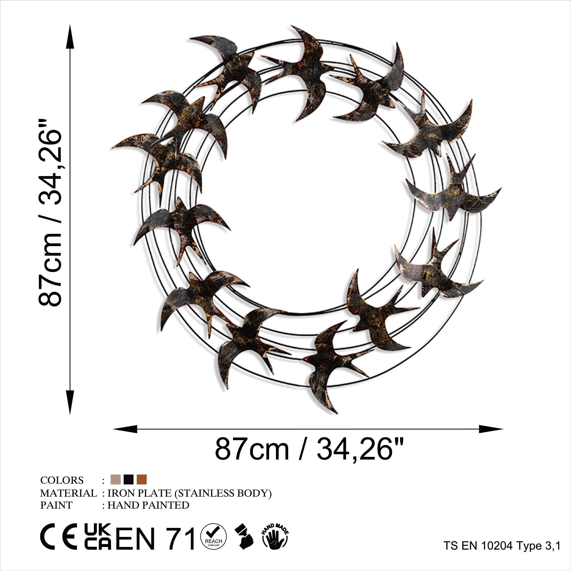 BYS-139 Dekoratif Metal Duvar Tablosu | ByLamp