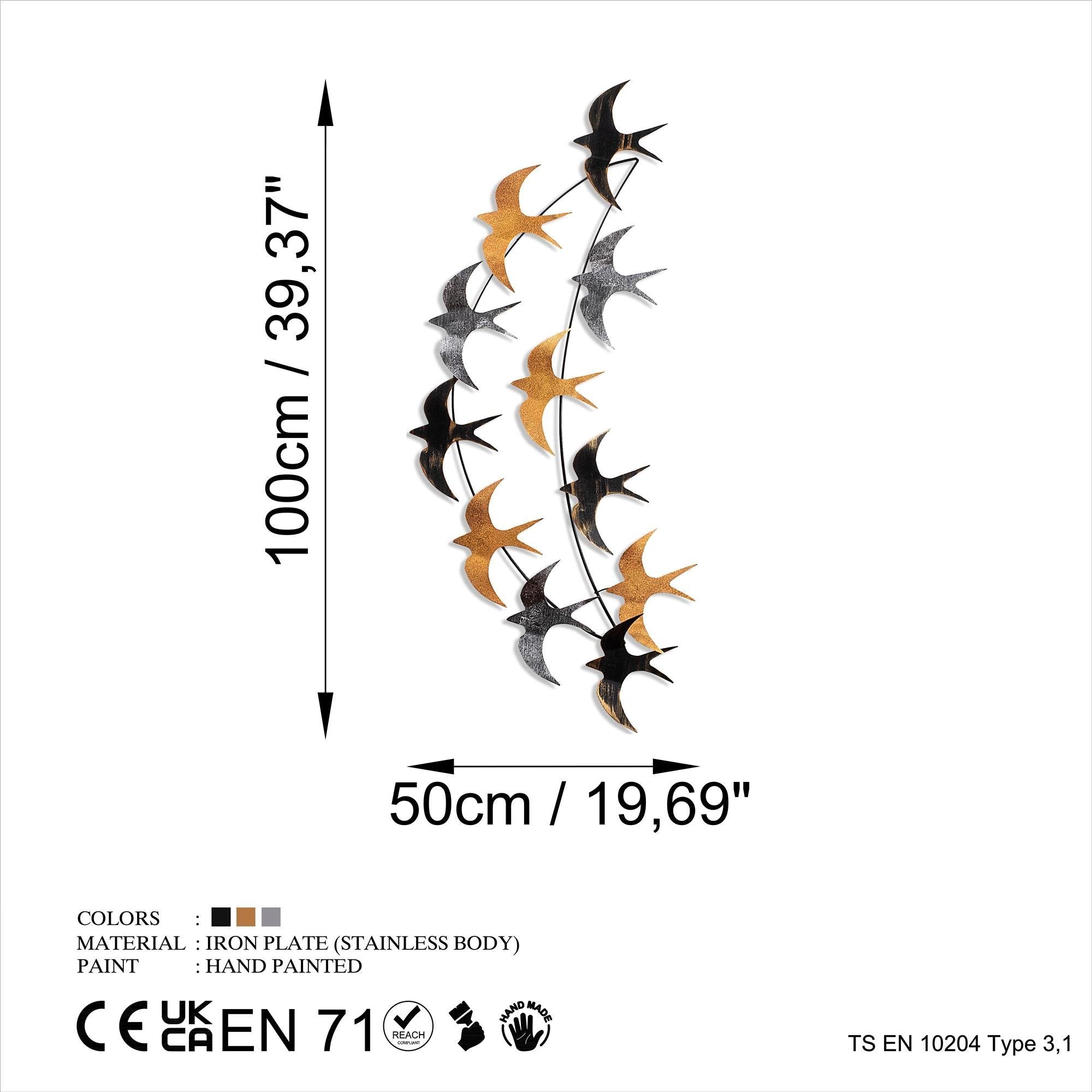 BYS-143 Dekoratif Metal Duvar Tablosu | ByLamp