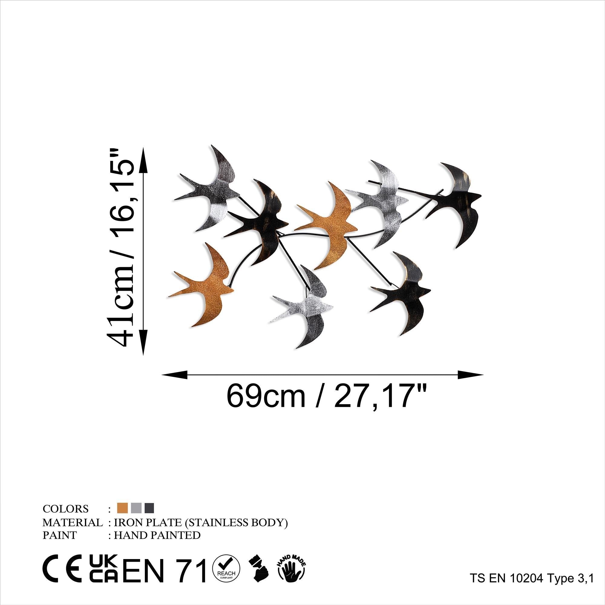 BYS-152 Dekoratif Metal Duvar Tablosu | ByLamp