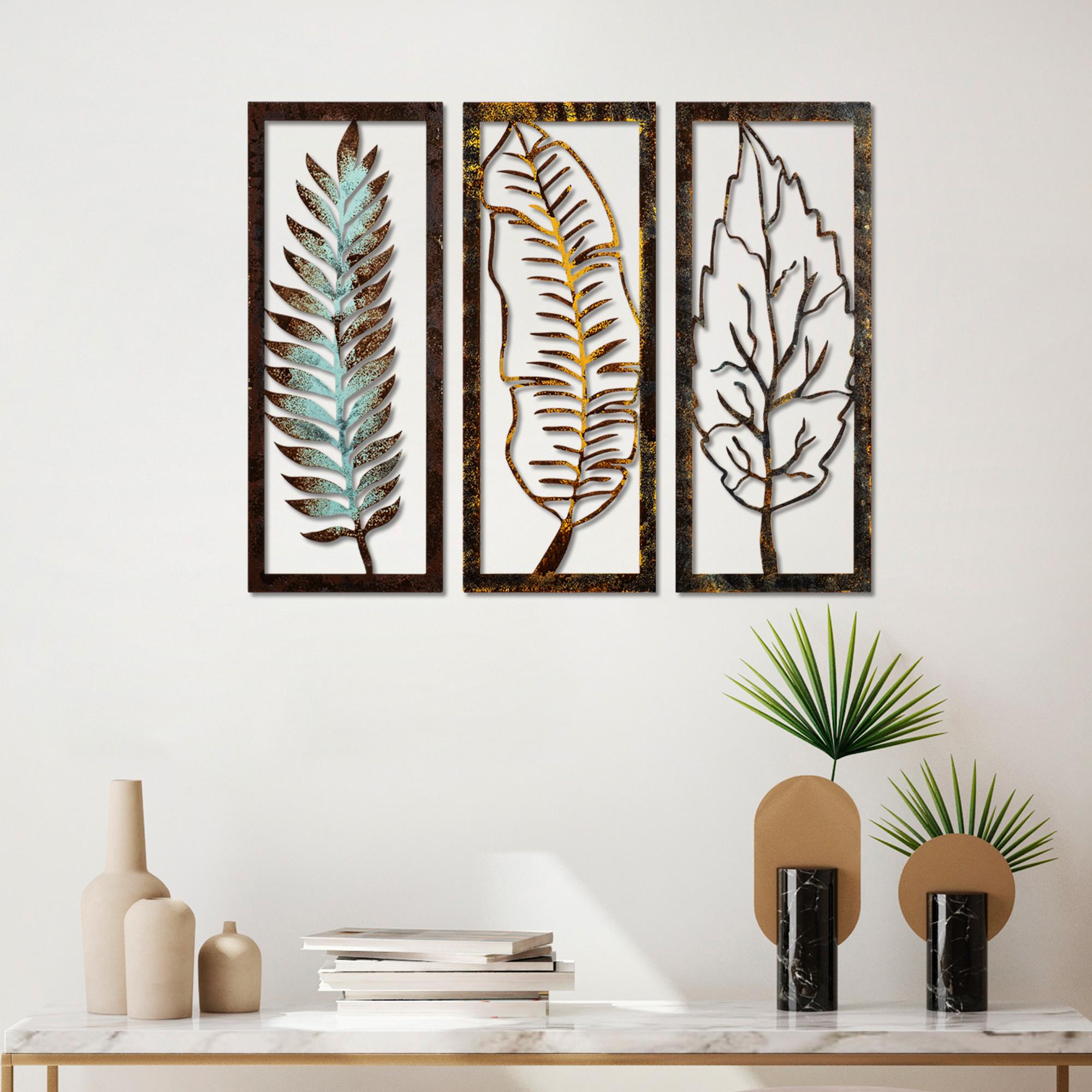 BYS-157 Dekoratif 3'lü Metal Duvar Tablosu | ByLamp