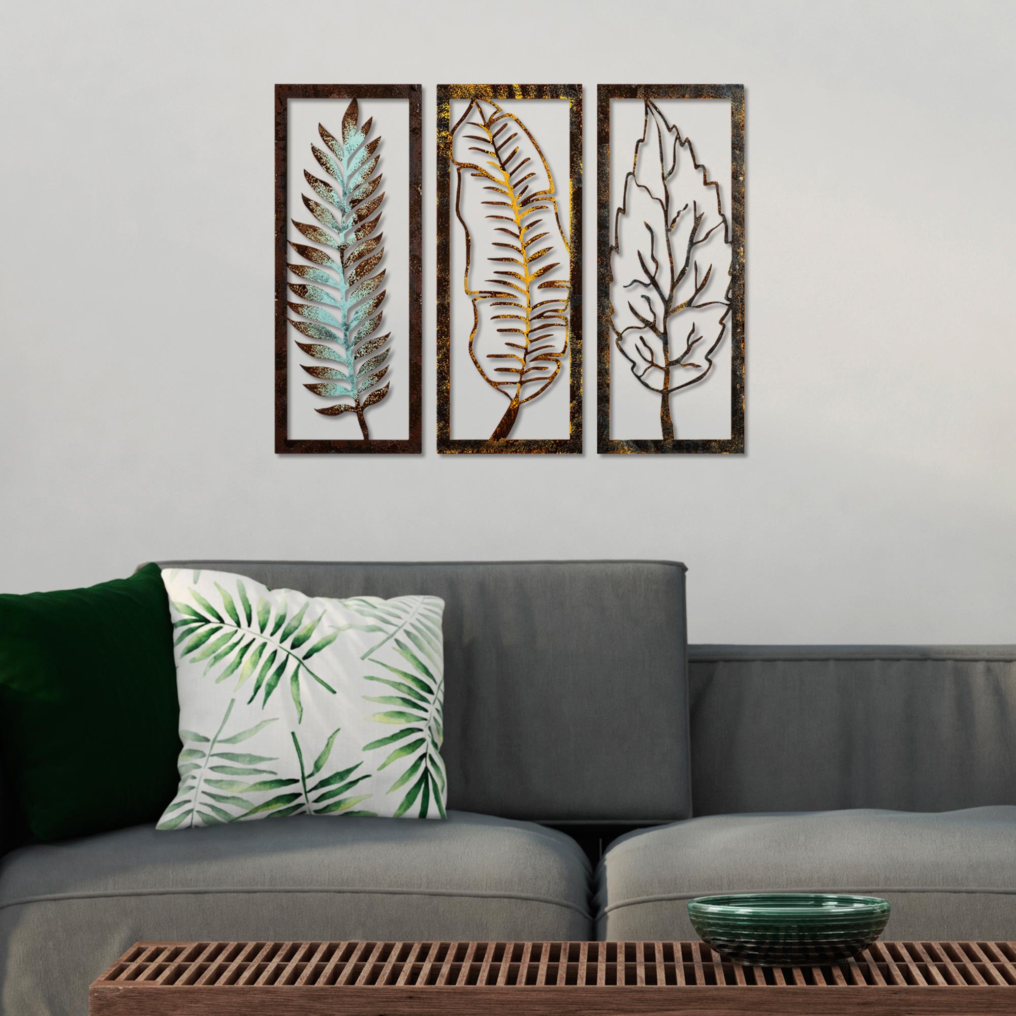 BYS-157 Dekoratif 3'lü Metal Duvar Tablosu | ByLamp