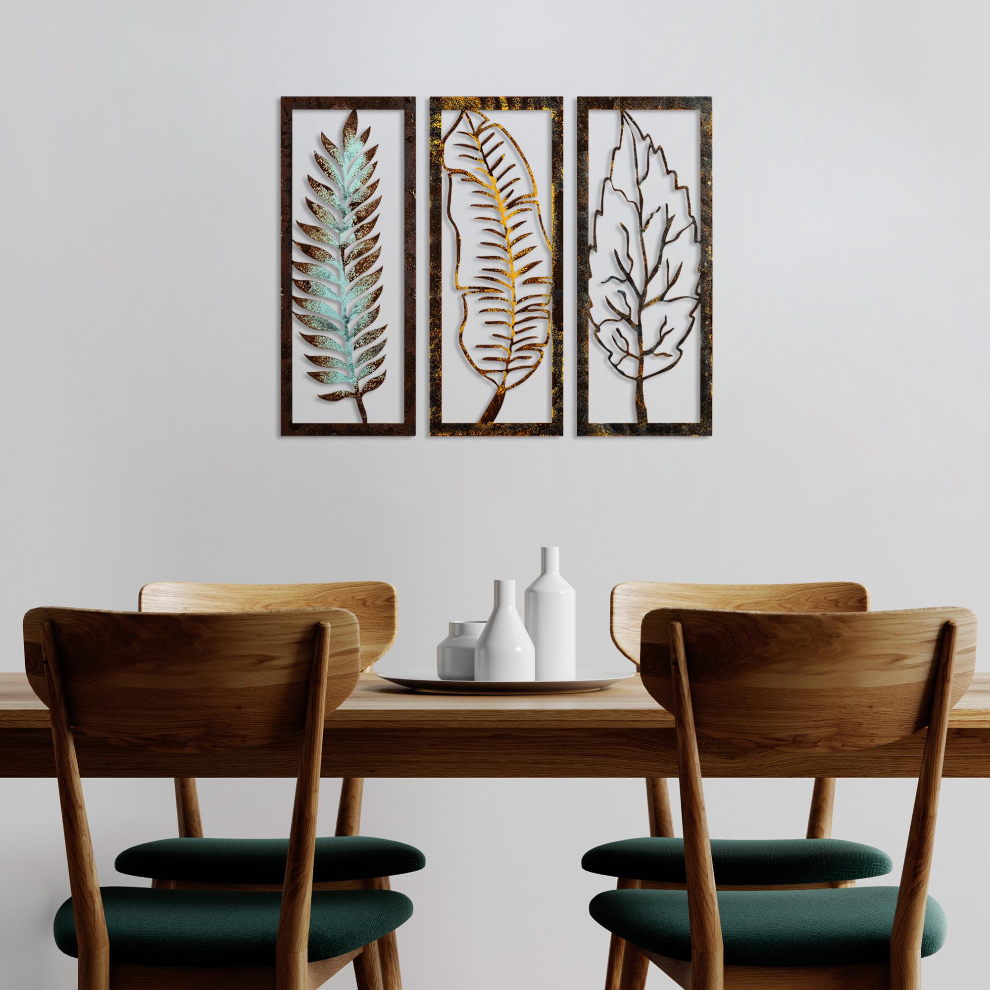 BYS-157 Dekoratif 3'lü Metal Duvar Tablosu | ByLamp