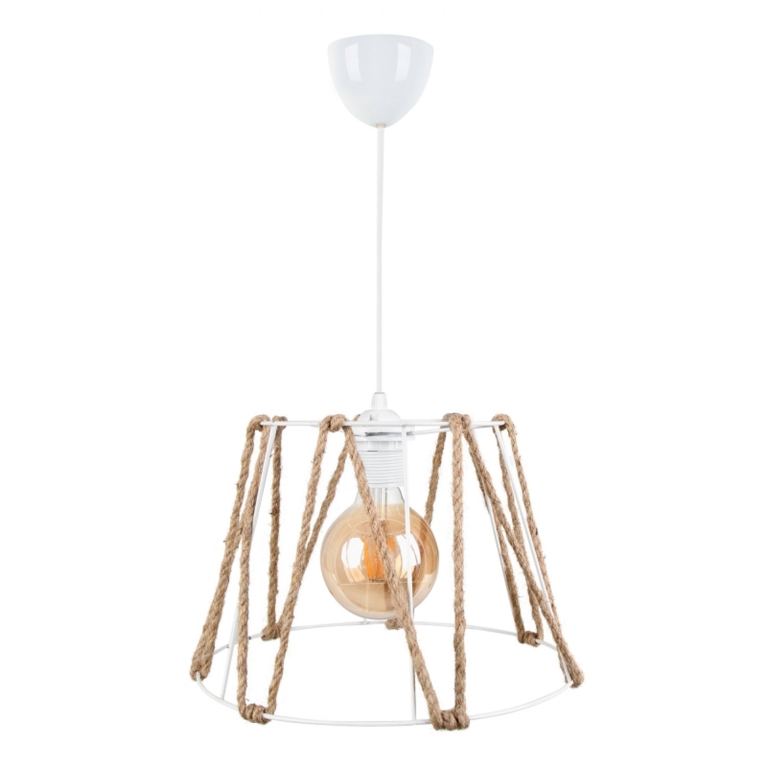 Cabo Authentic Rope Pendant Lamp White | ByLamp